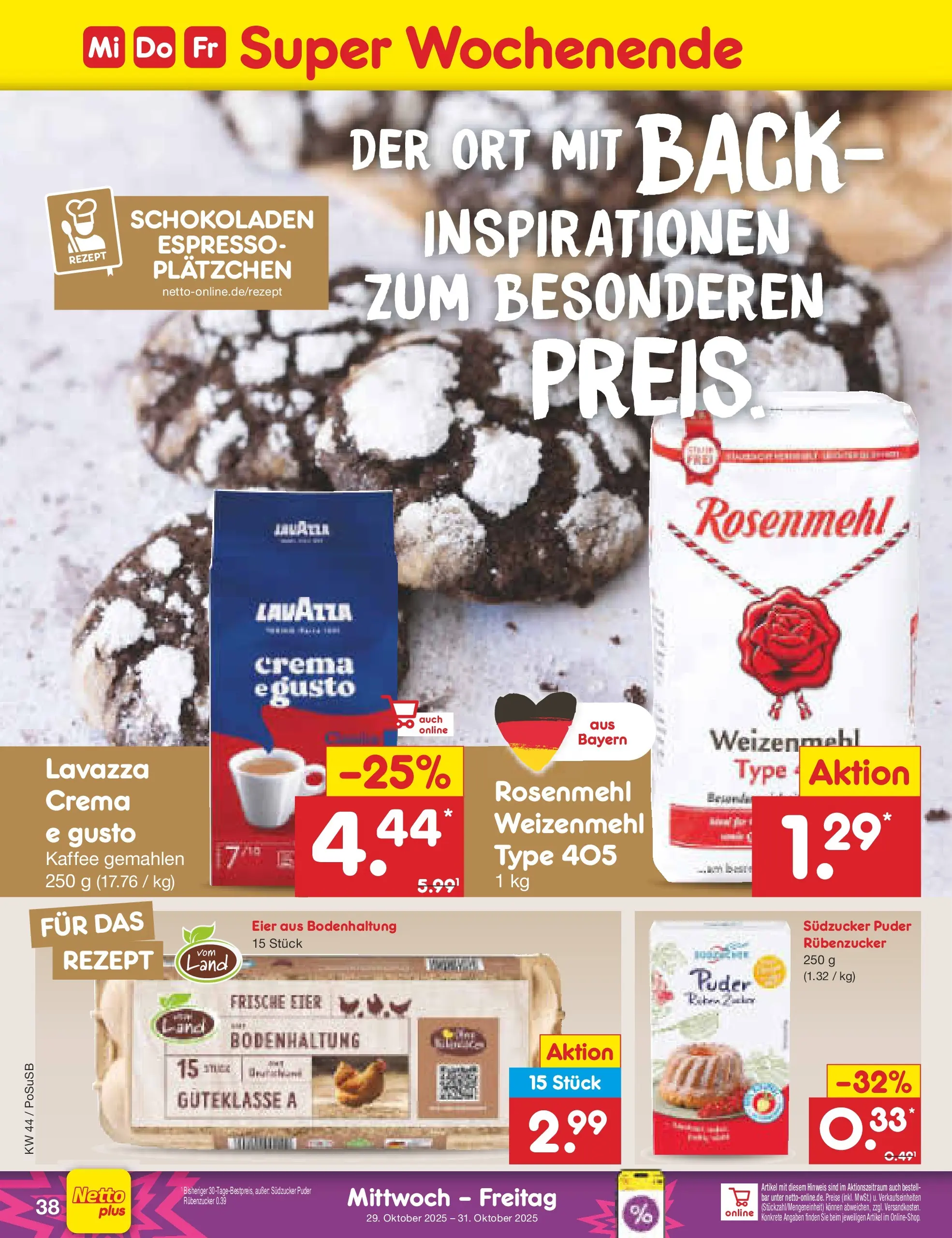 Netto Marken-Discount prospekt Regensburg (ab 26.10.2025) » Angebote | Seite: 42 | Produkte: Lavazza, Eier, Kaffee, Puder Netto Marken-Discount prospekt Regensburg (ab 26.10.2025) » Angebote | Seite: 42 | Produkte: Lavazza, Eier, Kaffee, Puder