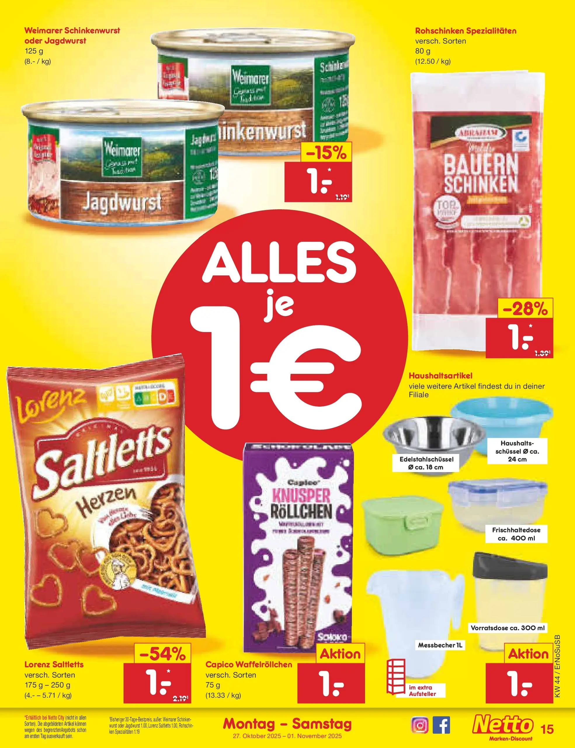 Netto Marken-Discount prospekt Nordhausen	 (ab 27.10.2025) » Angebote | Seite: 21 | Produkte: Wurst, Schinken Netto Marken-Discount prospekt Nordhausen	 (ab 27.10.2025) » Angebote | Seite: 21 | Produkte: Wurst, Schinken
