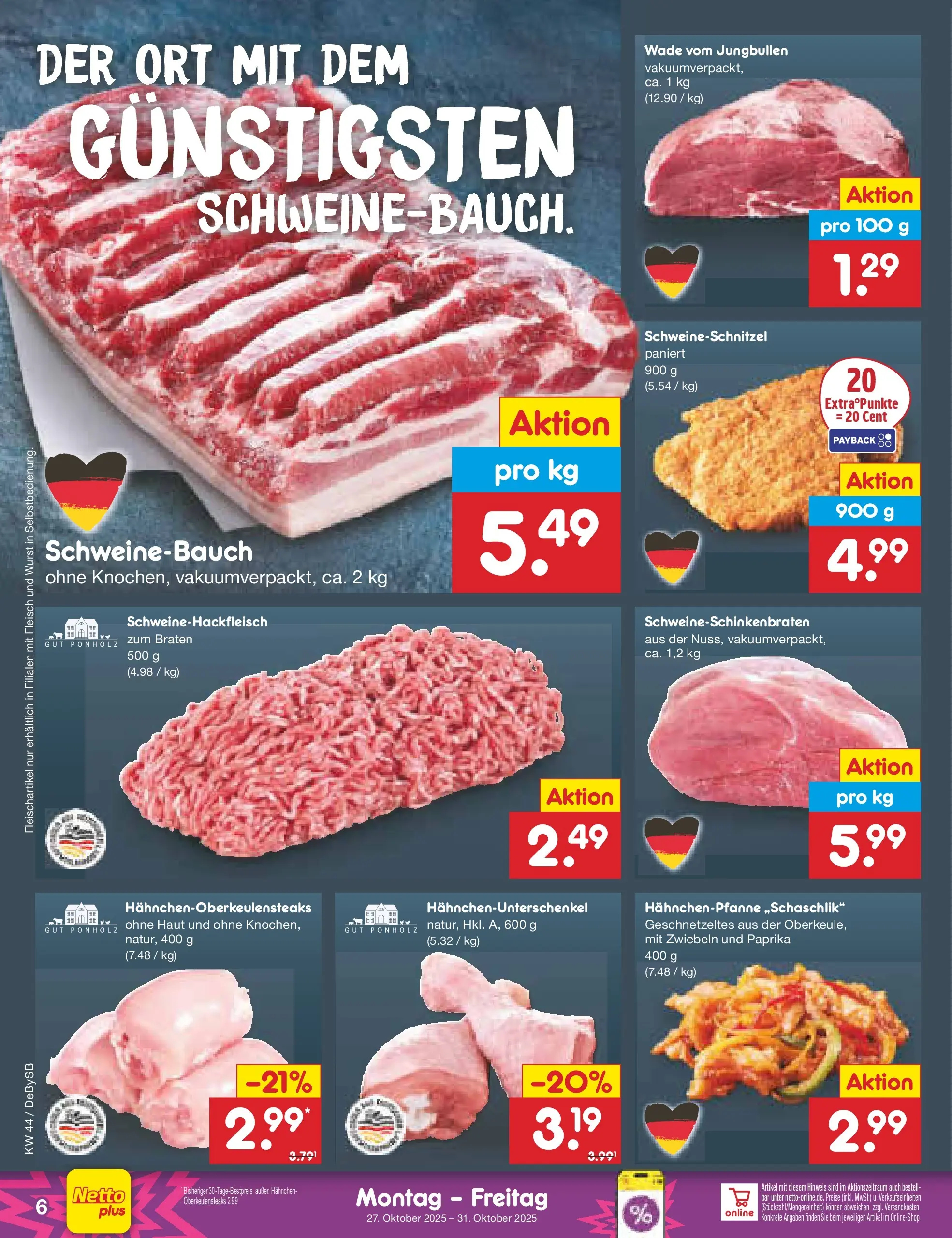 Netto Marken-Discount prospekt Thierhaupten	 (ab 27.10.2025) » Angebote | Seite: 8 | Produkte: Hahnchen, Paprika, Wurst, Fleisch Netto Marken-Discount prospekt Thierhaupten	 (ab 27.10.2025) » Angebote | Seite: 8 | Produkte: Hahnchen, Paprika, Wurst, Fleisch