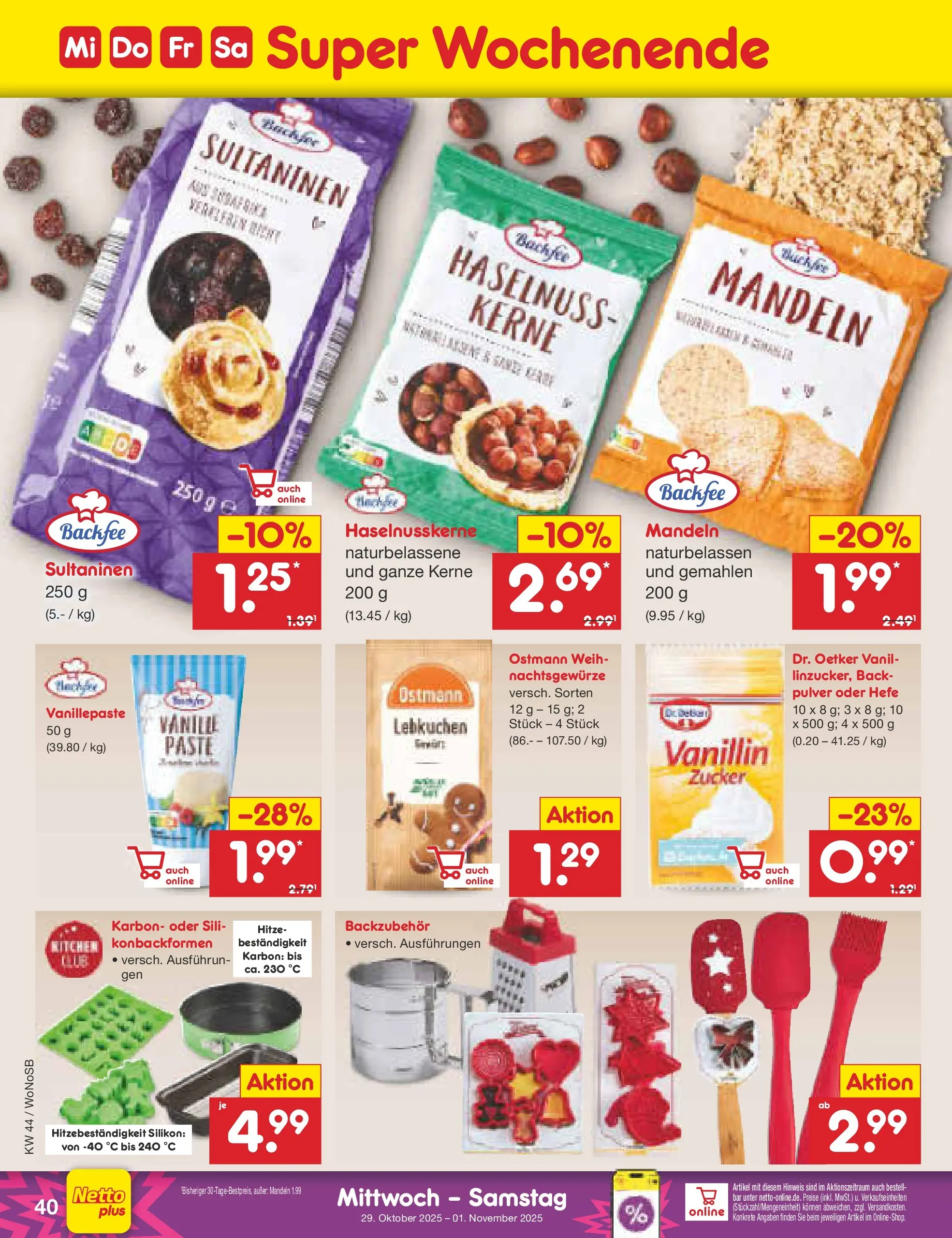 Netto Marken-Discount prospekt Frankfurt (ab 26.10.2025) » Angebote | Seite: 44 | Produkte: Mandeln, Zucker Netto Marken-Discount prospekt Frankfurt (ab 26.10.2025) » Angebote | Seite: 44 | Produkte: Mandeln, Zucker
