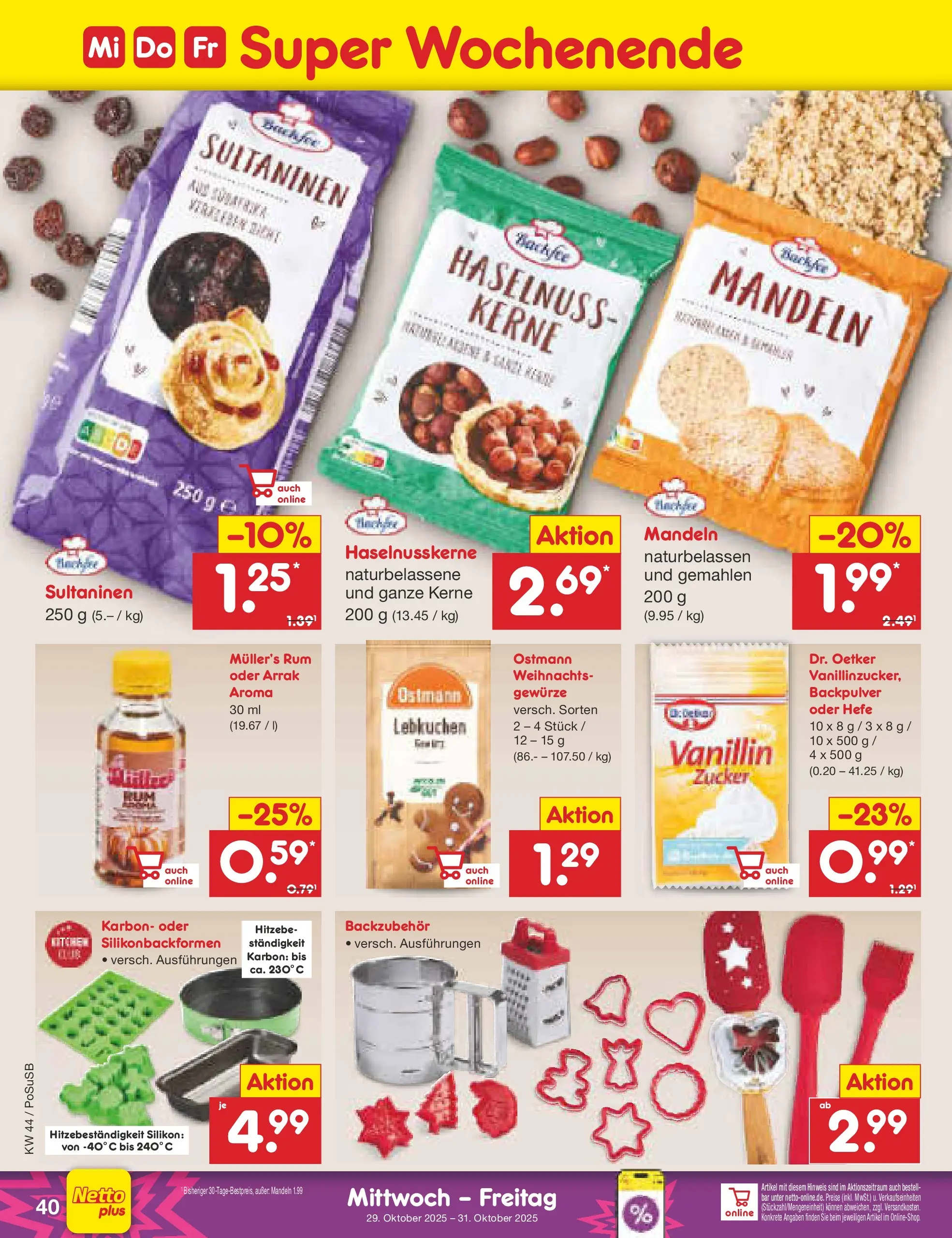 Netto Marken-Discount prospekt Regensburg (ab 26.10.2025) » Angebote | Seite: 44 | Produkte: Rum, Mandeln, Gewürze, Zucker Netto Marken-Discount prospekt Regensburg (ab 26.10.2025) » Angebote | Seite: 44 | Produkte: Rum, Mandeln, Gewürze, Zucker