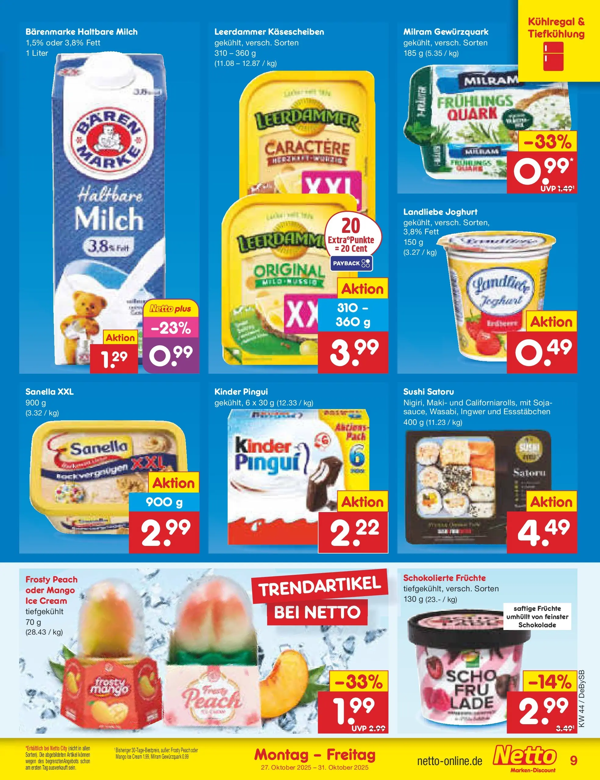 Netto Marken-Discount prospekt Thierhaupten	 (ab 27.10.2025) » Angebote | Seite: 11 | Produkte: Quark, Milch, Rock, Landliebe joghurt Netto Marken-Discount prospekt Thierhaupten	 (ab 27.10.2025) » Angebote | Seite: 11 | Produkte: Quark, Milch, Rock, Landliebe joghurt