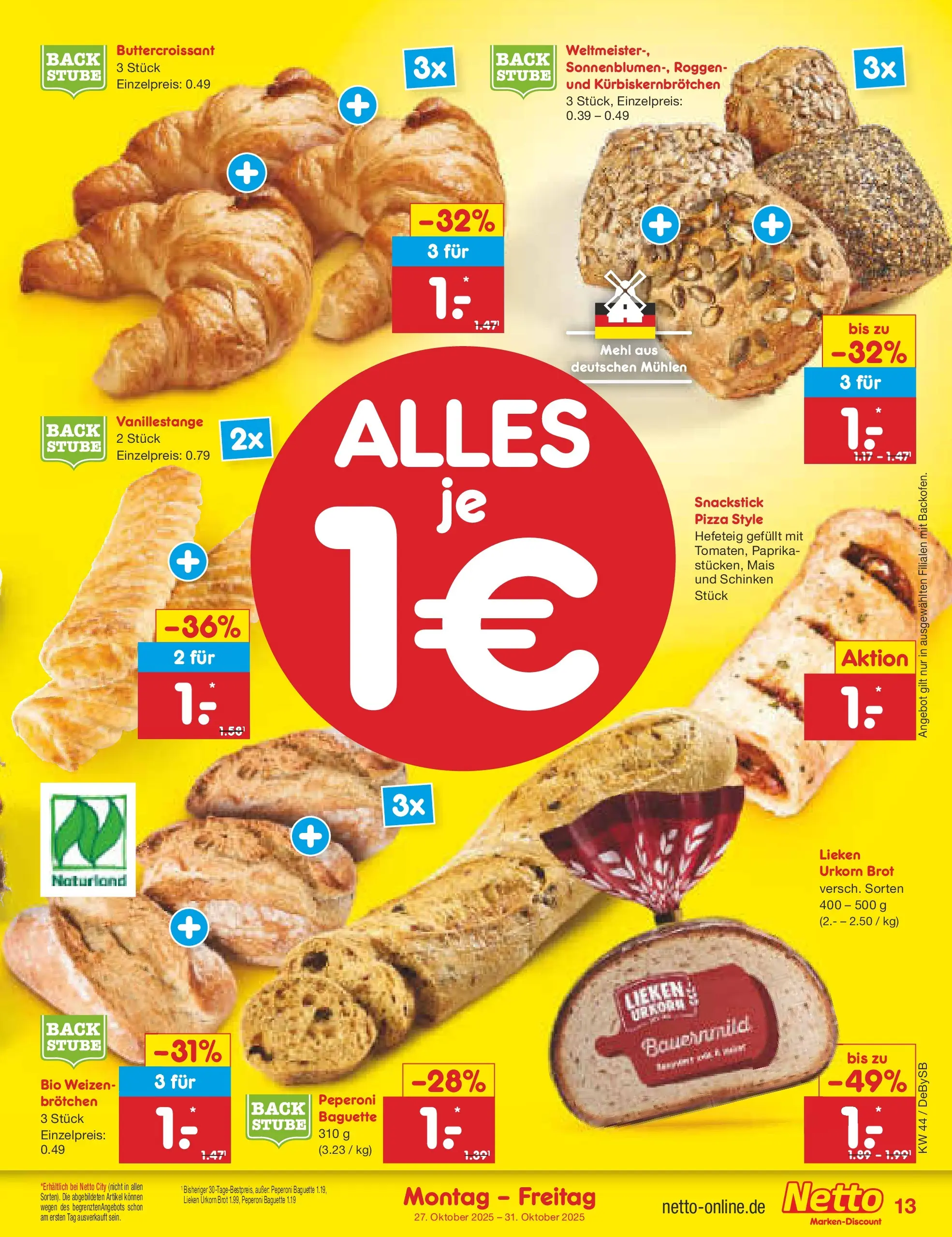 Netto Marken-Discount prospekt Thierhaupten	 (ab 27.10.2025) » Angebote | Seite: 15 | Produkte: Mehl, Baguette, Paprika, Brot Netto Marken-Discount prospekt Thierhaupten	 (ab 27.10.2025) » Angebote | Seite: 15 | Produkte: Mehl, Baguette, Paprika, Brot