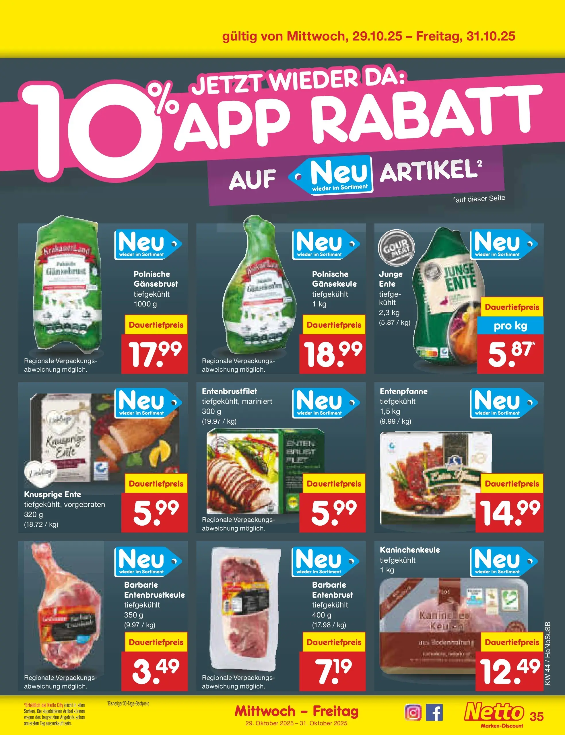 Netto Marken-Discount prospekt Schwerte-Geisecke	 (ab 27.10.2025) » Angebote | Seite: 39 | Produkte: Ente Netto Marken-Discount prospekt Schwerte-Geisecke	 (ab 27.10.2025) » Angebote | Seite: 39 | Produkte: Ente