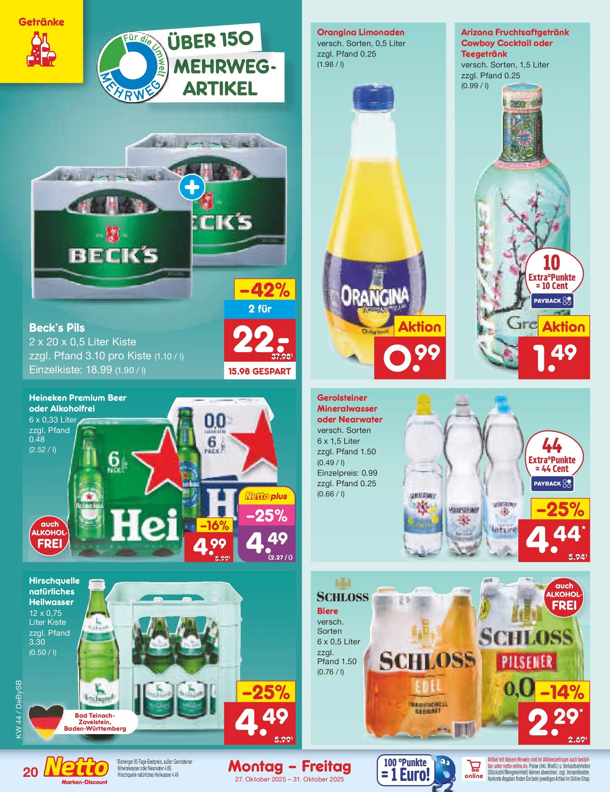 Netto Marken-Discount prospekt Thierhaupten	 (ab 27.10.2025) » Angebote | Seite: 22 | Produkte: Bad, Pils, Mineralwasser, Gerolsteiner Netto Marken-Discount prospekt Thierhaupten	 (ab 27.10.2025) » Angebote | Seite: 22 | Produkte: Bad, Pils, Mineralwasser, Gerolsteiner
