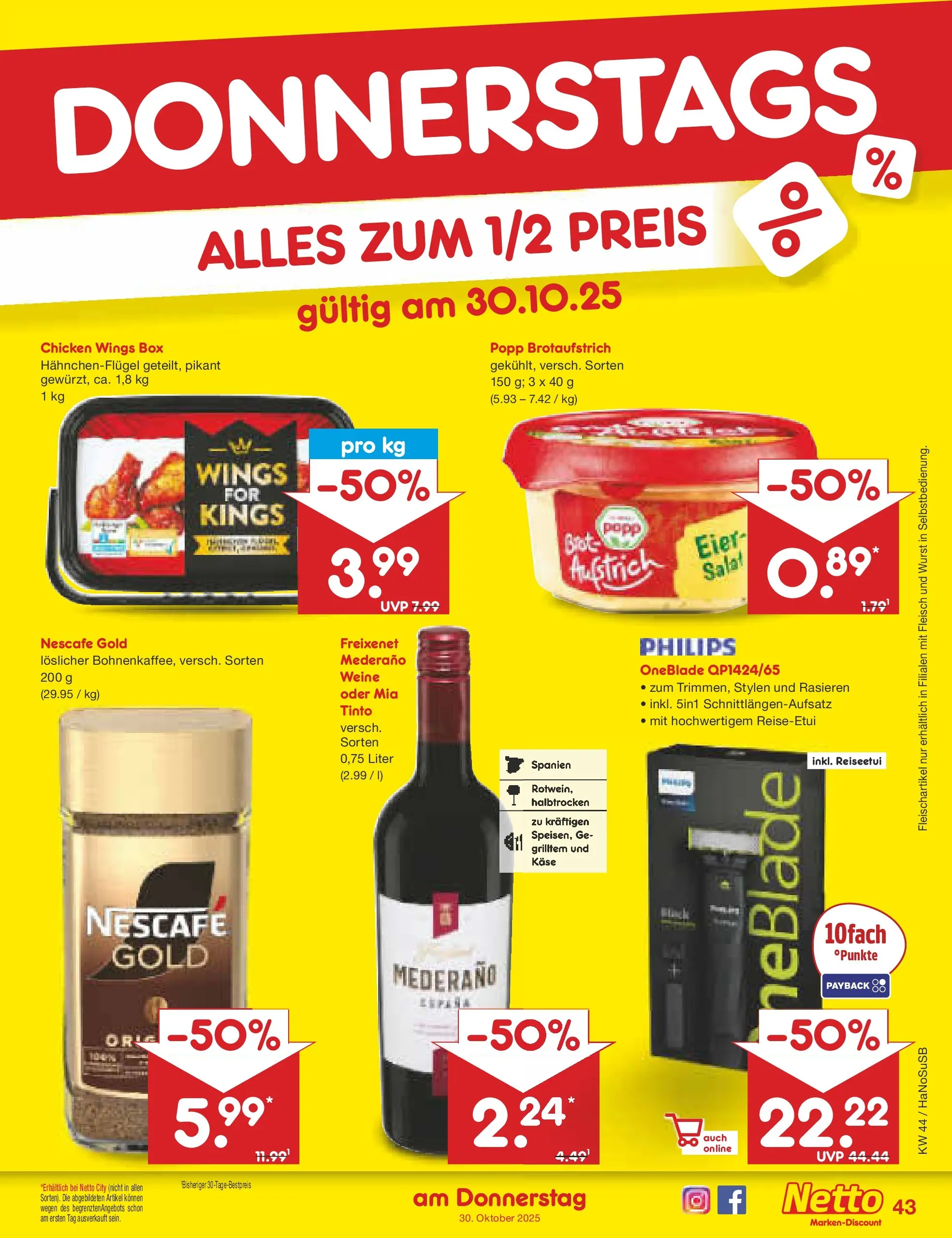 Netto Marken-Discount prospekt Schwerte-Geisecke	 (ab 27.10.2025) » Angebote | Seite: 47 | Produkte: Philips, Nescafe, Käse, Box Netto Marken-Discount prospekt Schwerte-Geisecke	 (ab 27.10.2025) » Angebote | Seite: 47 | Produkte: Philips, Nescafe, Käse, Box