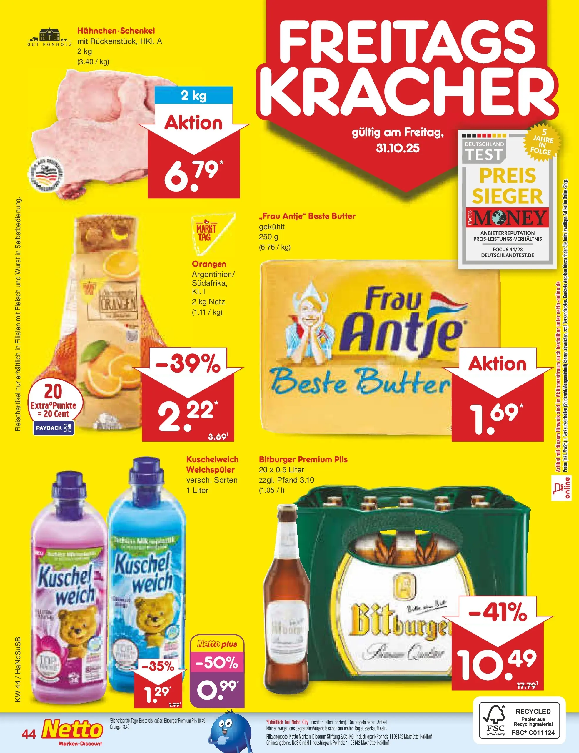 Netto Marken-Discount prospekt Schwerte-Geisecke	 (ab 27.10.2025) » Angebote | Seite: 48 | Produkte: Hahnchenschenkel, Kuschelweich, Weichspüler, Wurst Netto Marken-Discount prospekt Schwerte-Geisecke	 (ab 27.10.2025) » Angebote | Seite: 48 | Produkte: Hahnchenschenkel, Kuschelweich, Weichspüler, Wurst