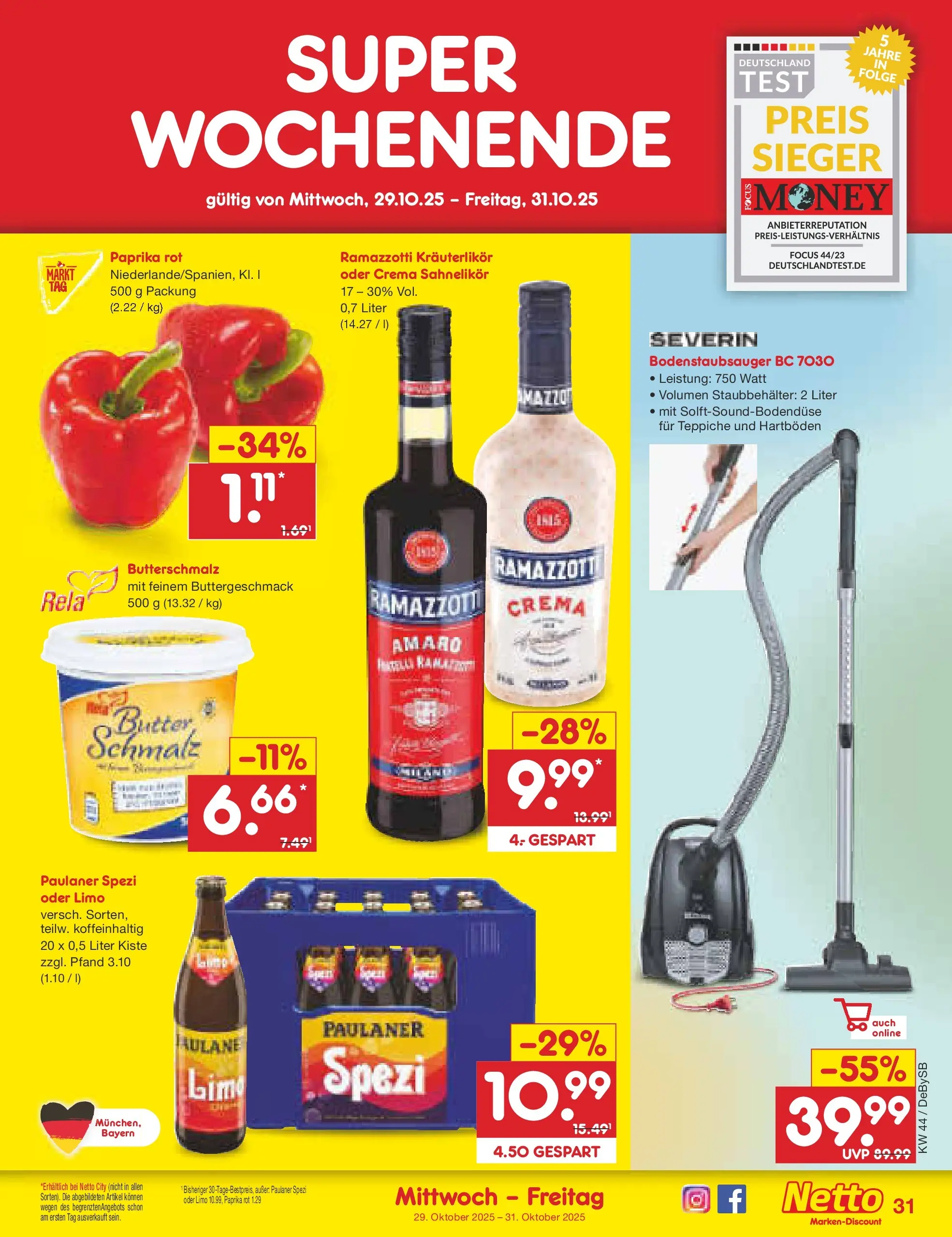 Netto Marken-Discount prospekt Thierhaupten	 (ab 27.10.2025) » Angebote | Seite: 35 | Produkte: Paulaner spezi, Paprika rot, Paprika, Ramazzotti Netto Marken-Discount prospekt Thierhaupten	 (ab 27.10.2025) » Angebote | Seite: 35 | Produkte: Paulaner spezi, Paprika rot, Paprika, Ramazzotti