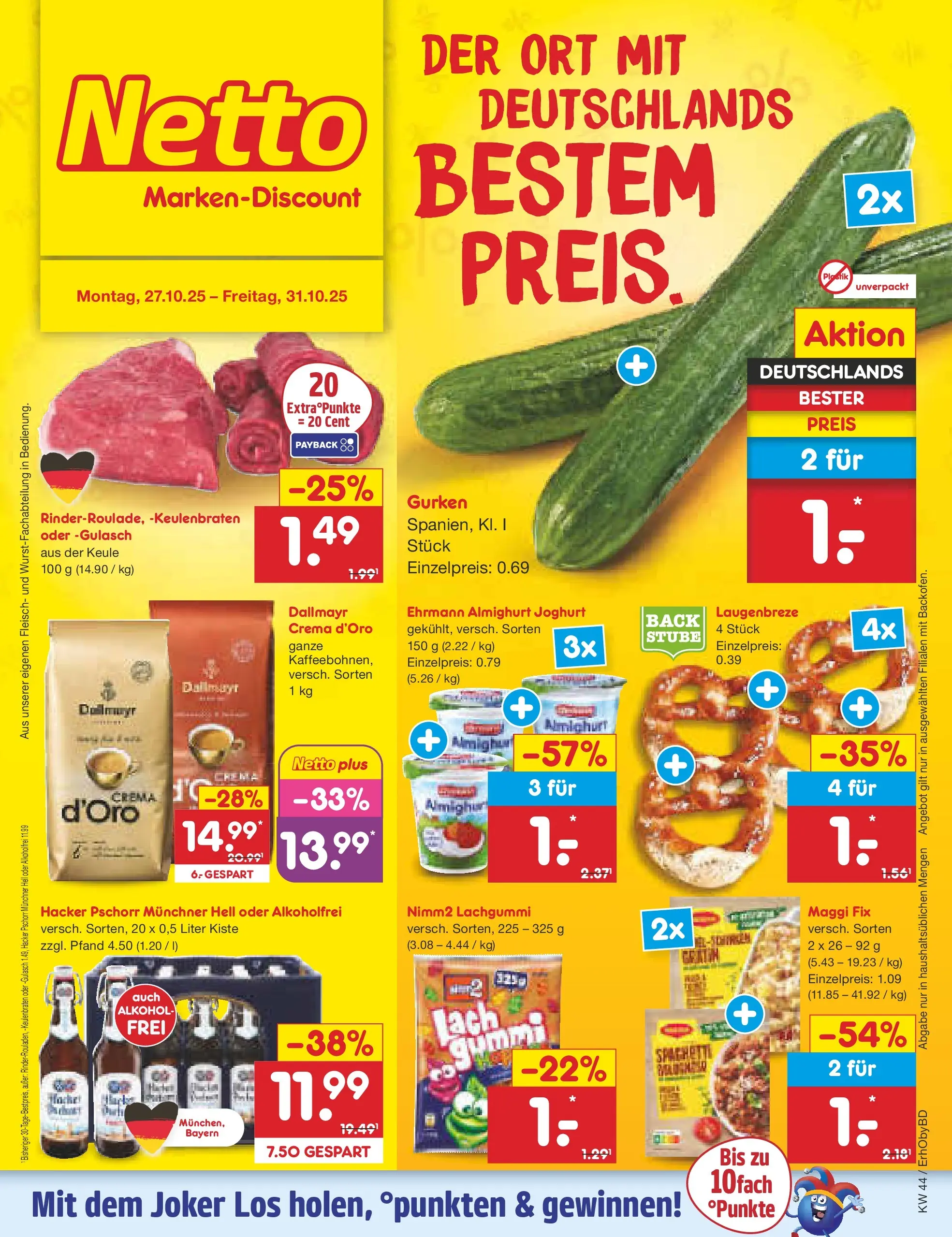 Netto Marken-Discount prospekt Velden	 (ab 27.10.2025) » Angebote | Seite: 1 | Produkte: Maggi, Gulasch, Maggi fix, Fleisch Netto Marken-Discount prospekt Velden	 (ab 27.10.2025) » Angebote | Seite: 1 | Produkte: Maggi, Gulasch, Maggi fix, Fleisch