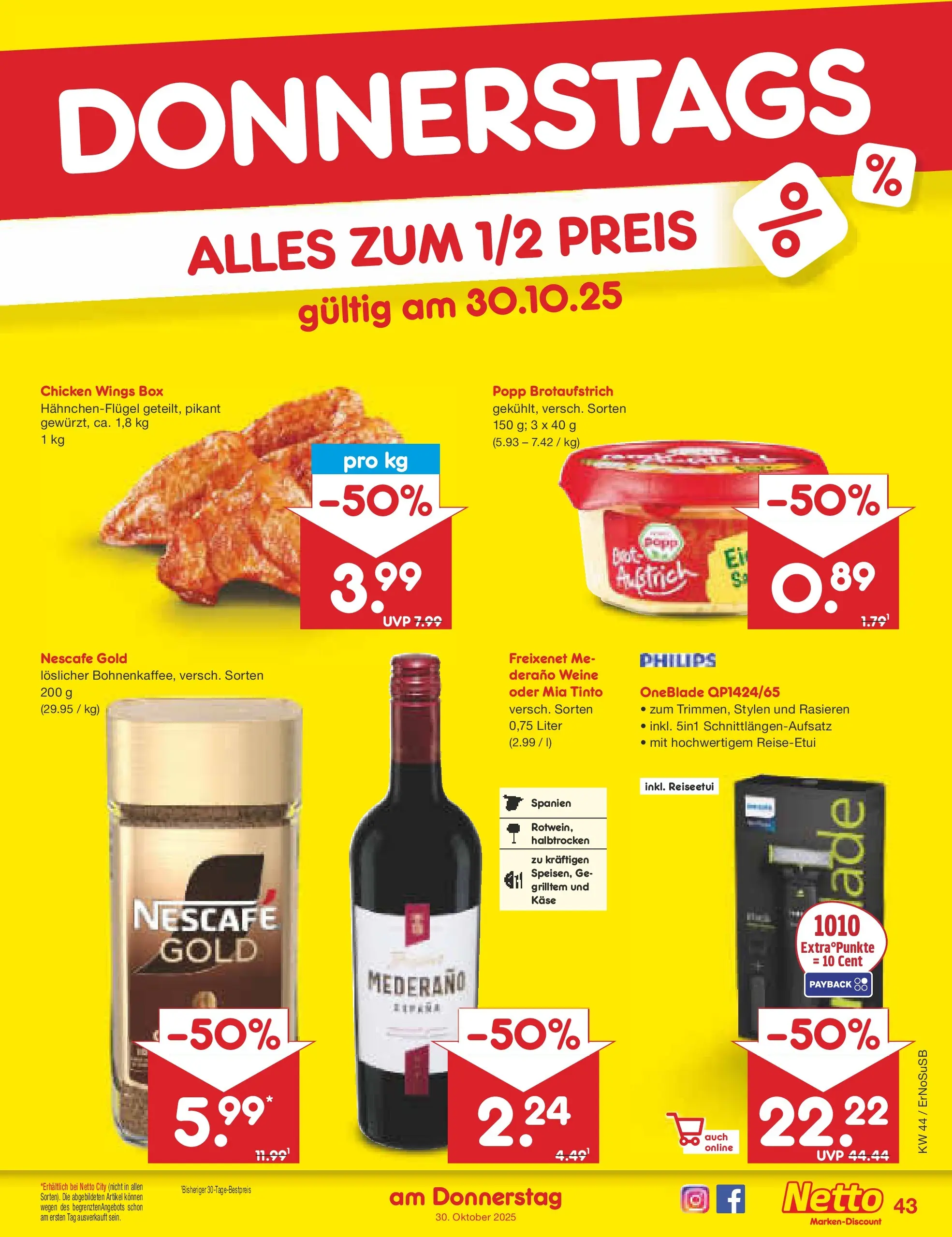Netto Marken-Discount prospekt Nordhausen	 (ab 27.10.2025) » Angebote | Seite: 51 | Produkte: Käse, Freixenet, Box, Nescafe gold Netto Marken-Discount prospekt Nordhausen	 (ab 27.10.2025) » Angebote | Seite: 51 | Produkte: Käse, Freixenet, Box, Nescafe gold