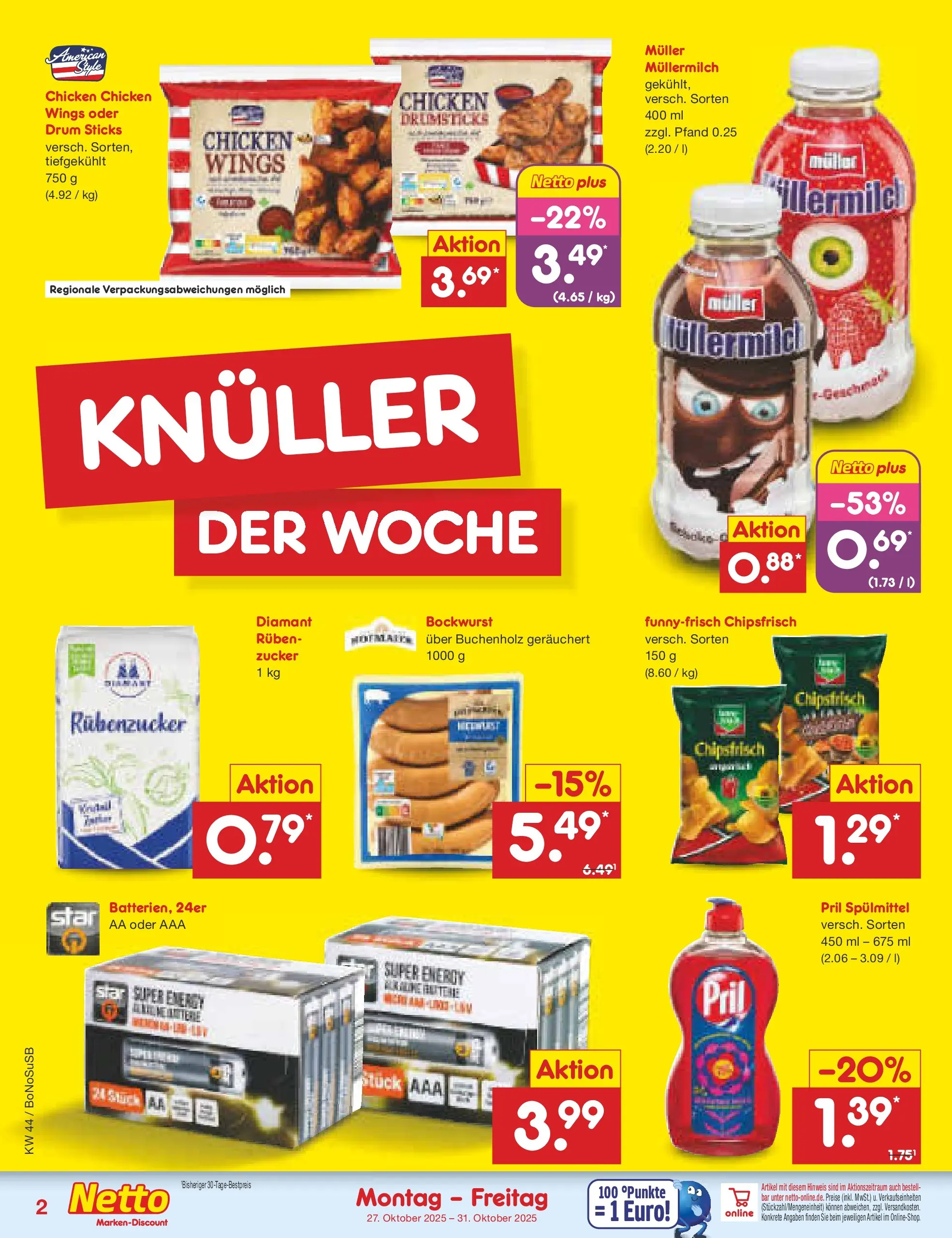 Netto Marken-Discount prospekt Stadtlohn	 (ab 27.10.2025) » Angebote | Seite: 2 | Produkte: Energy, Zucker, Müllermilch, Pril