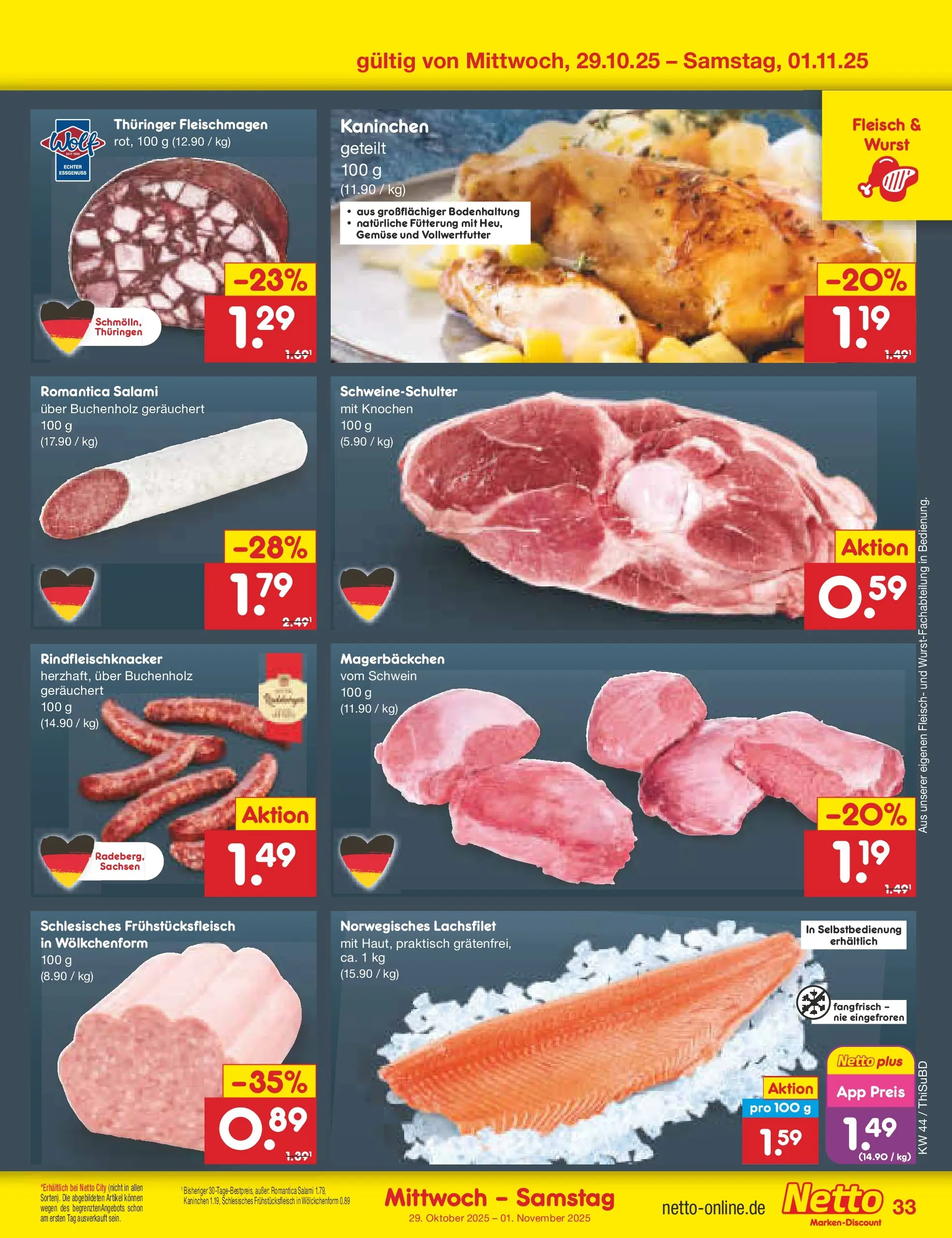 Netto Marken-Discount prospekt Thiendorf	 (ab 27.10.2025) » Angebote | Seite: 37 | Produkte: Gemüse, Wurst, Salami, Fleisch Netto Marken-Discount prospekt Thiendorf	 (ab 27.10.2025) » Angebote | Seite: 37 | Produkte: Gemüse, Wurst, Salami, Fleisch