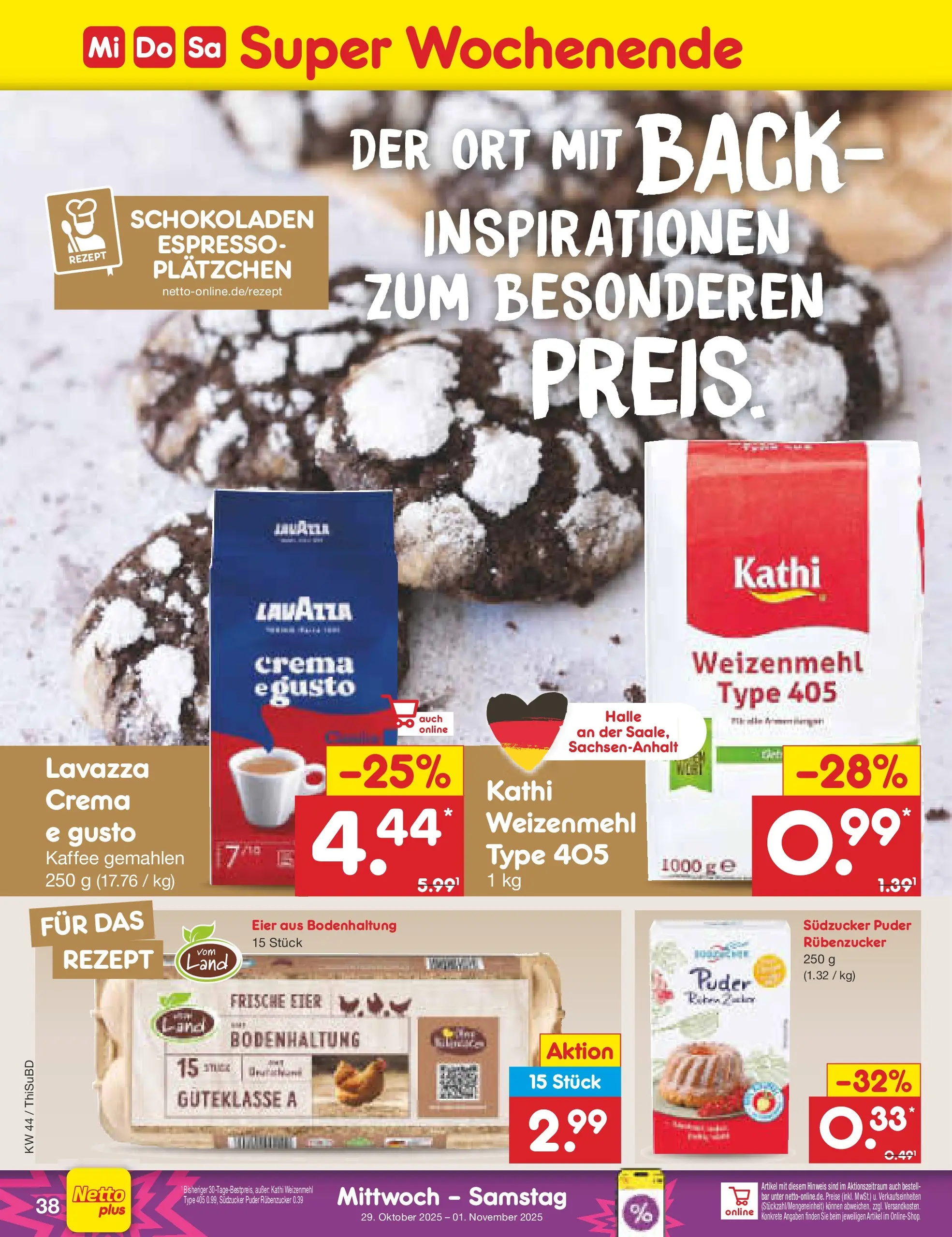 Netto Marken-Discount prospekt Thiendorf	 (ab 27.10.2025) » Angebote | Seite: 42 | Produkte: Eier, Kaffee, Puder, Weizenmehl Netto Marken-Discount prospekt Thiendorf	 (ab 27.10.2025) » Angebote | Seite: 42 | Produkte: Eier, Kaffee, Puder, Weizenmehl