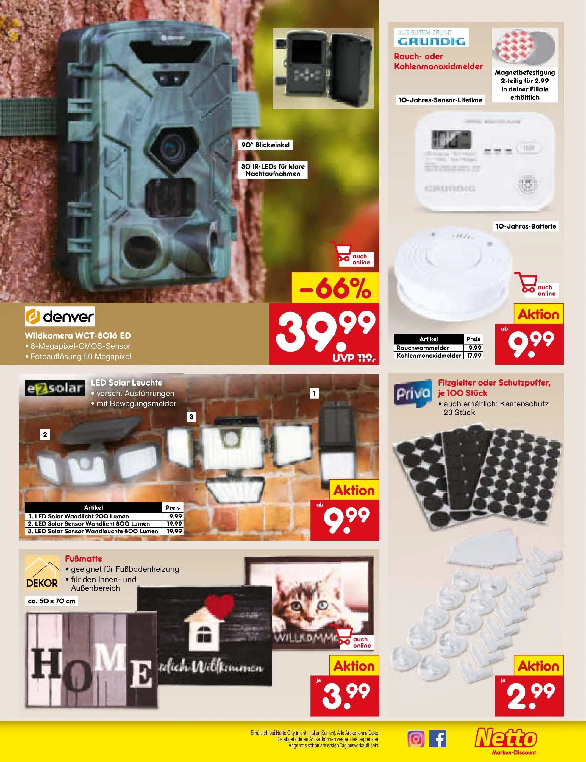 Netto Marken-Discount prospekt Velden	 (ab 27.10.2025) » Angebote | Seite: 29 | Produkte: Fußmatte, Wandleuchte Netto Marken-Discount prospekt Velden	 (ab 27.10.2025) » Angebote | Seite: 29 | Produkte: Fußmatte, Wandleuchte