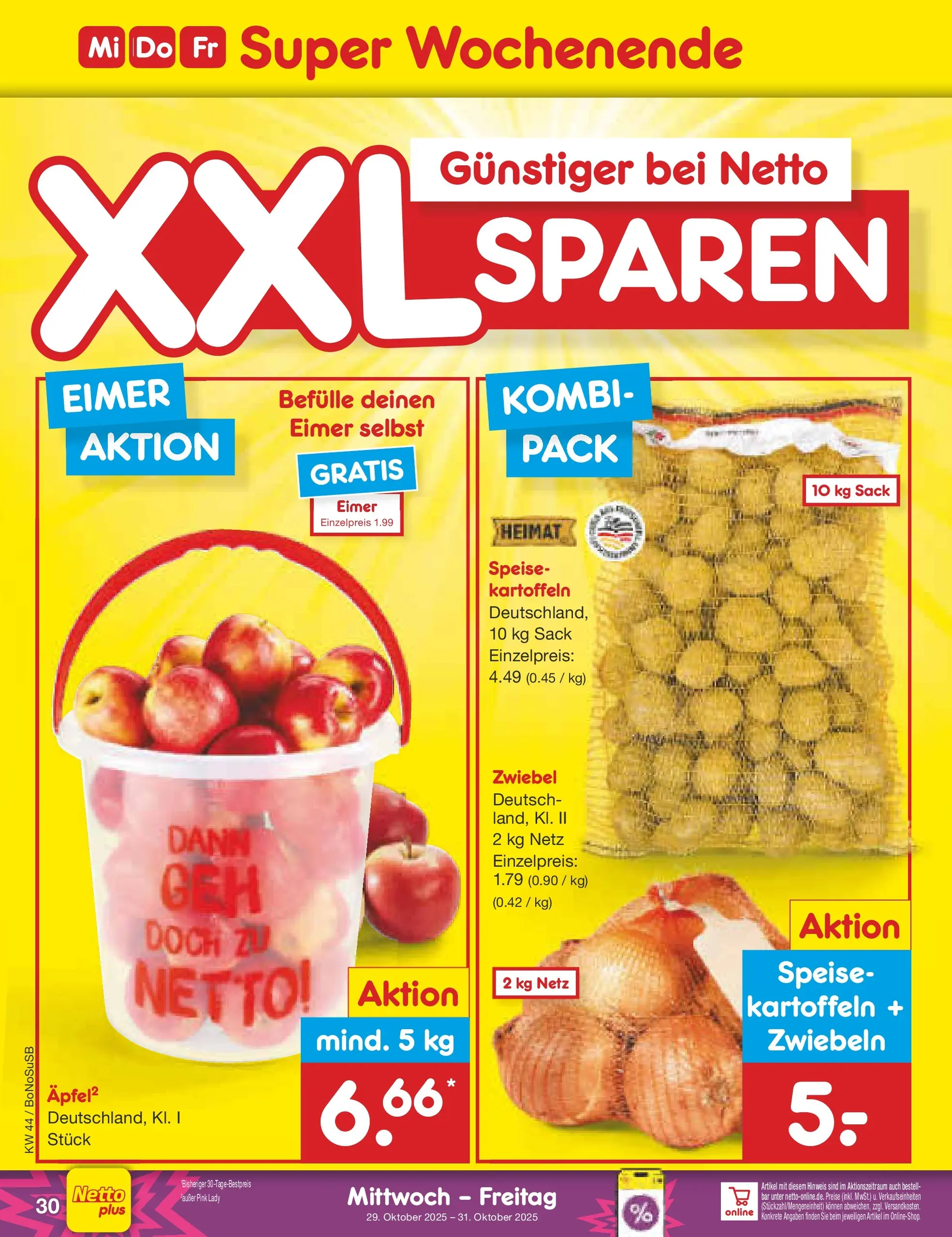 Netto Marken-Discount prospekt Stadtlohn	 (ab 27.10.2025) » Angebote | Seite: 34 | Produkte: Kartoffeln, Zwiebeln