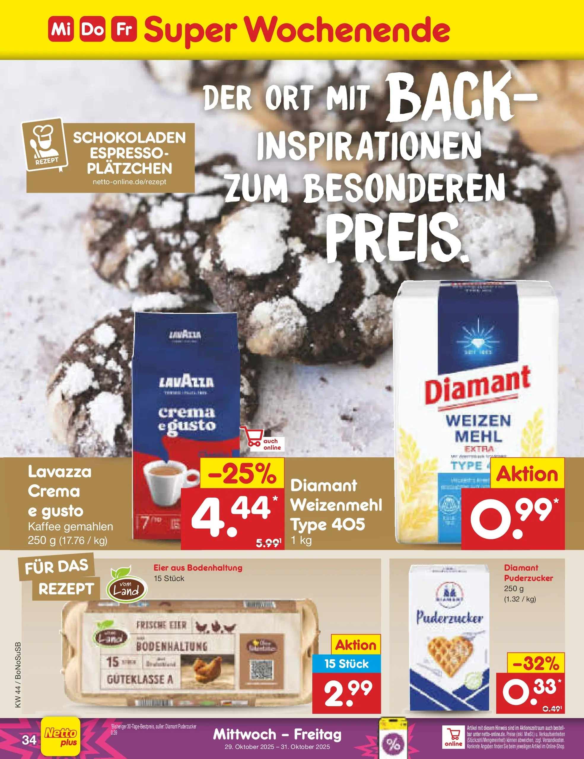 Netto Marken-Discount prospekt Stadtlohn	 (ab 27.10.2025) » Angebote | Seite: 38 | Produkte: Mehl, Eier, Kaffee, Weizenmehl
