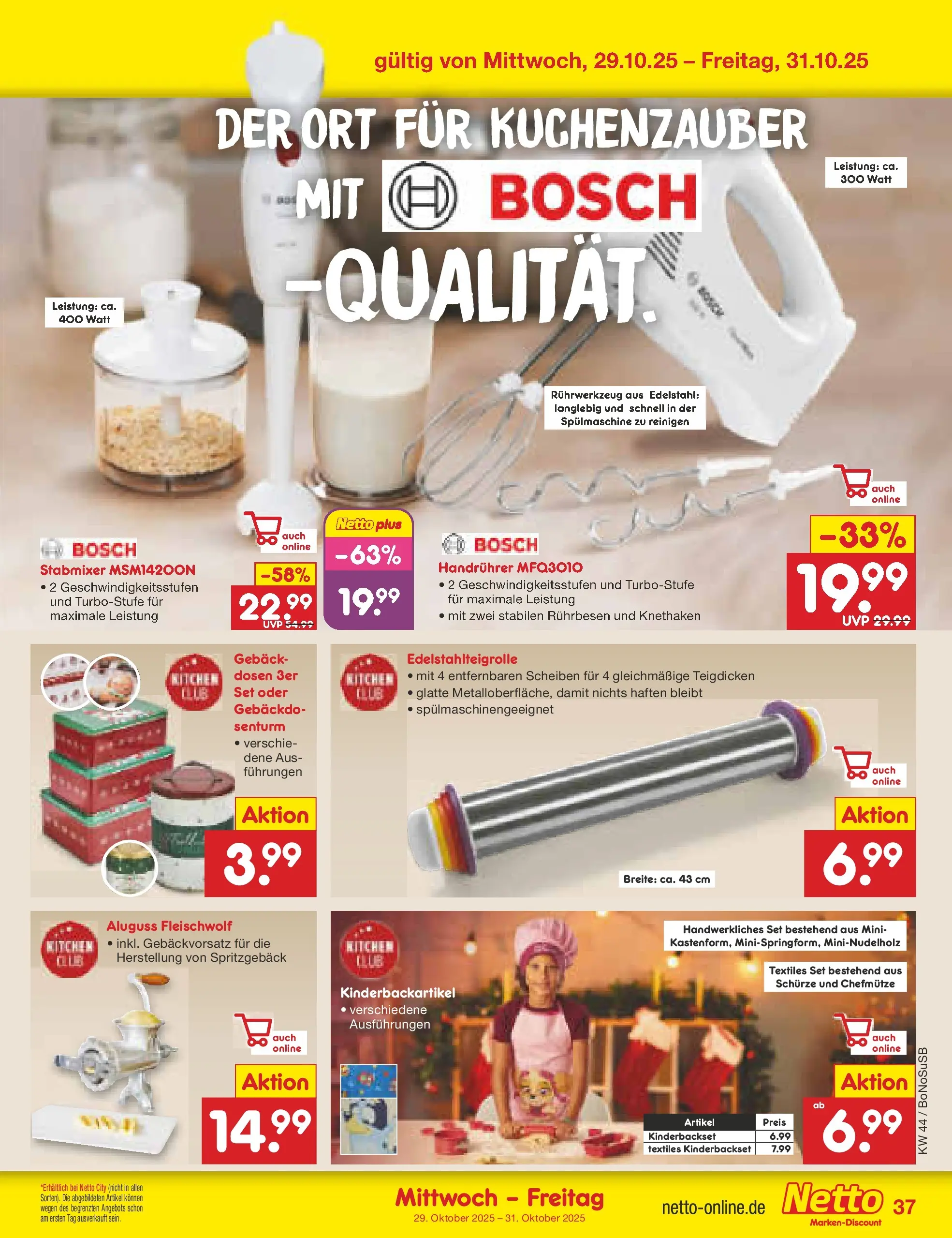 Netto Marken-Discount prospekt Stadtlohn	 (ab 27.10.2025) » Angebote | Seite: 41 | Produkte: Bosch, Rührbesen, Stabmixer