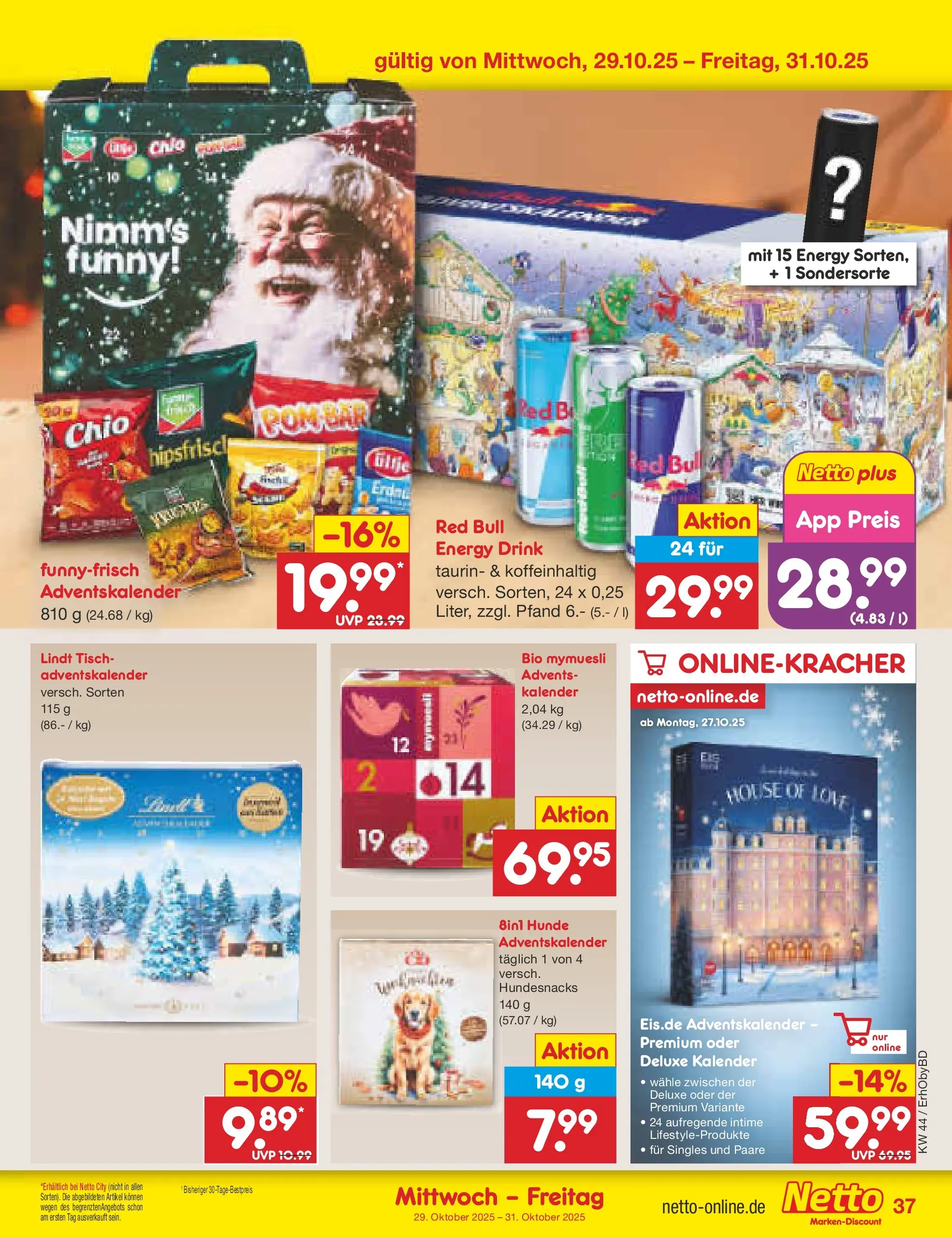 Netto Marken-Discount prospekt Velden	 (ab 27.10.2025) » Angebote | Seite: 41 | Produkte: Red bull, Energy, Tisch, Lindt Netto Marken-Discount prospekt Velden	 (ab 27.10.2025) » Angebote | Seite: 41 | Produkte: Red bull, Energy, Tisch, Lindt