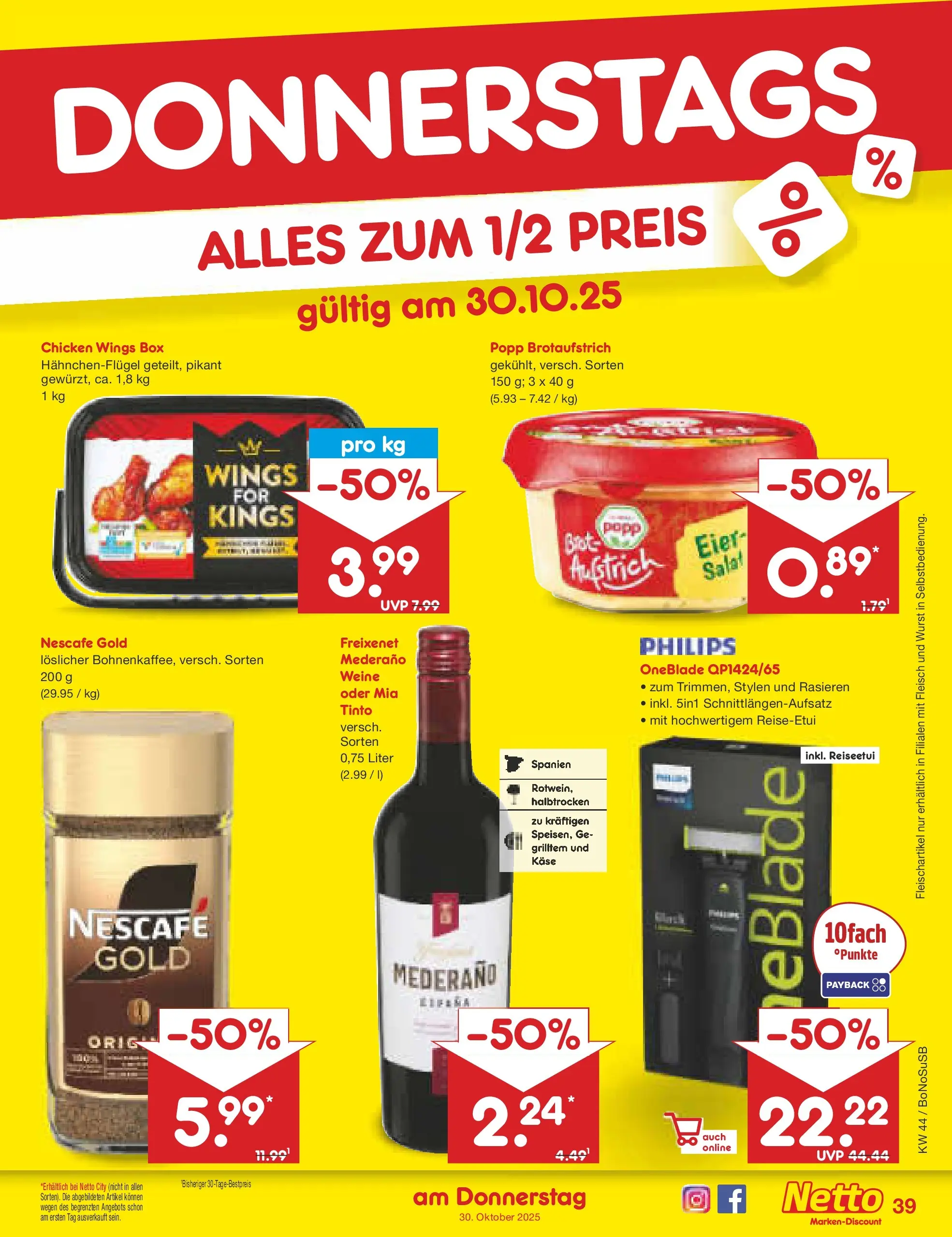 Netto Marken-Discount prospekt Stadtlohn	 (ab 27.10.2025) » Angebote | Seite: 43 | Produkte: Eier, Freixenet, Box, Salat