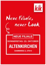 KiK KiK: Neueröffnung in Altenkirchen - bis 22.10.2025