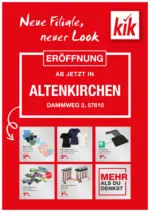 KiK KiK: Neueröffnung in Altenkirchen - bis 26.10.2025