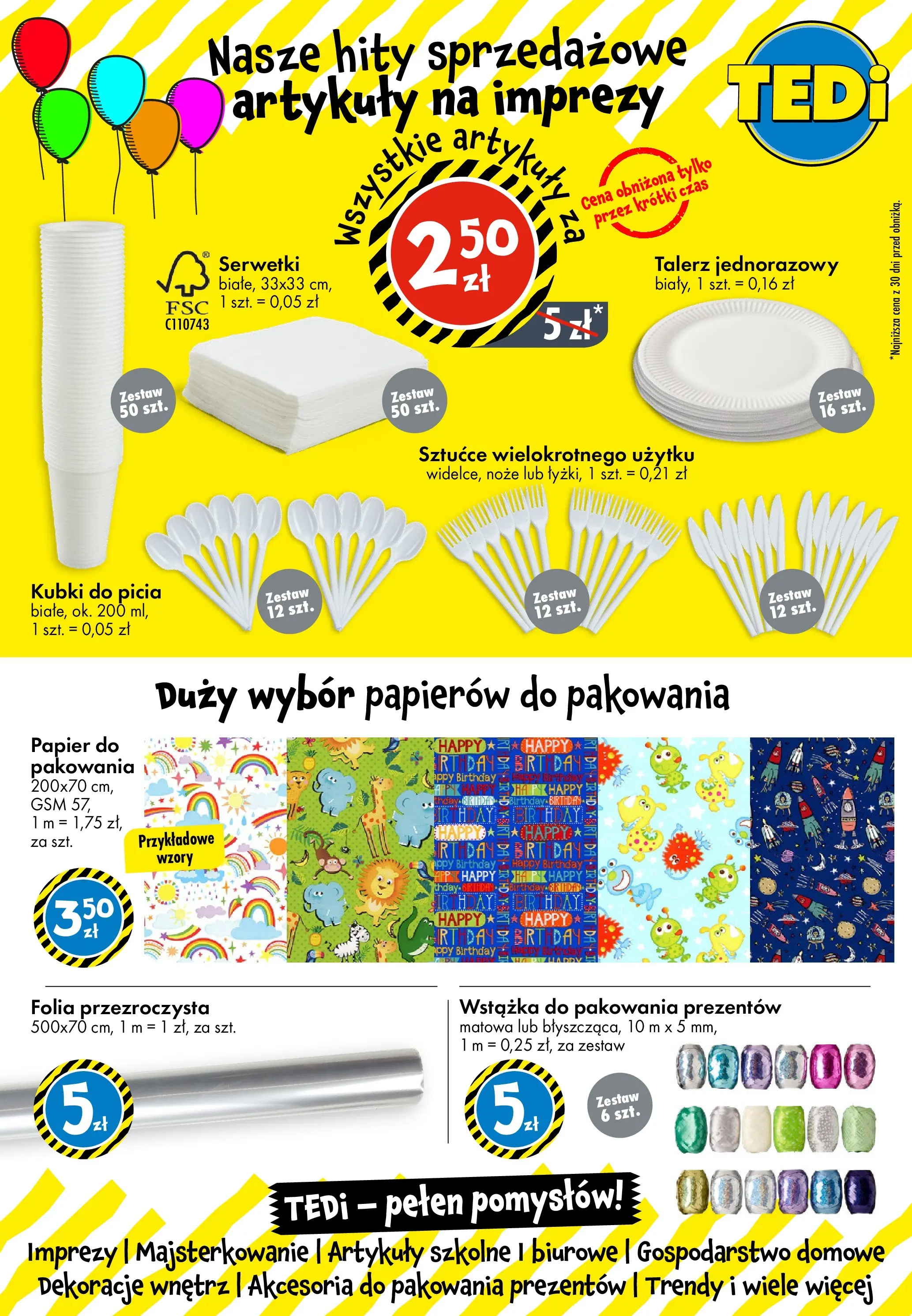 TEDi - Tedi gazetka do 26.10.2025 od (19.10.2025 - 26.10.2025) | Strona: 12 | Produkty: Sztućce, Artykuły szkolne
