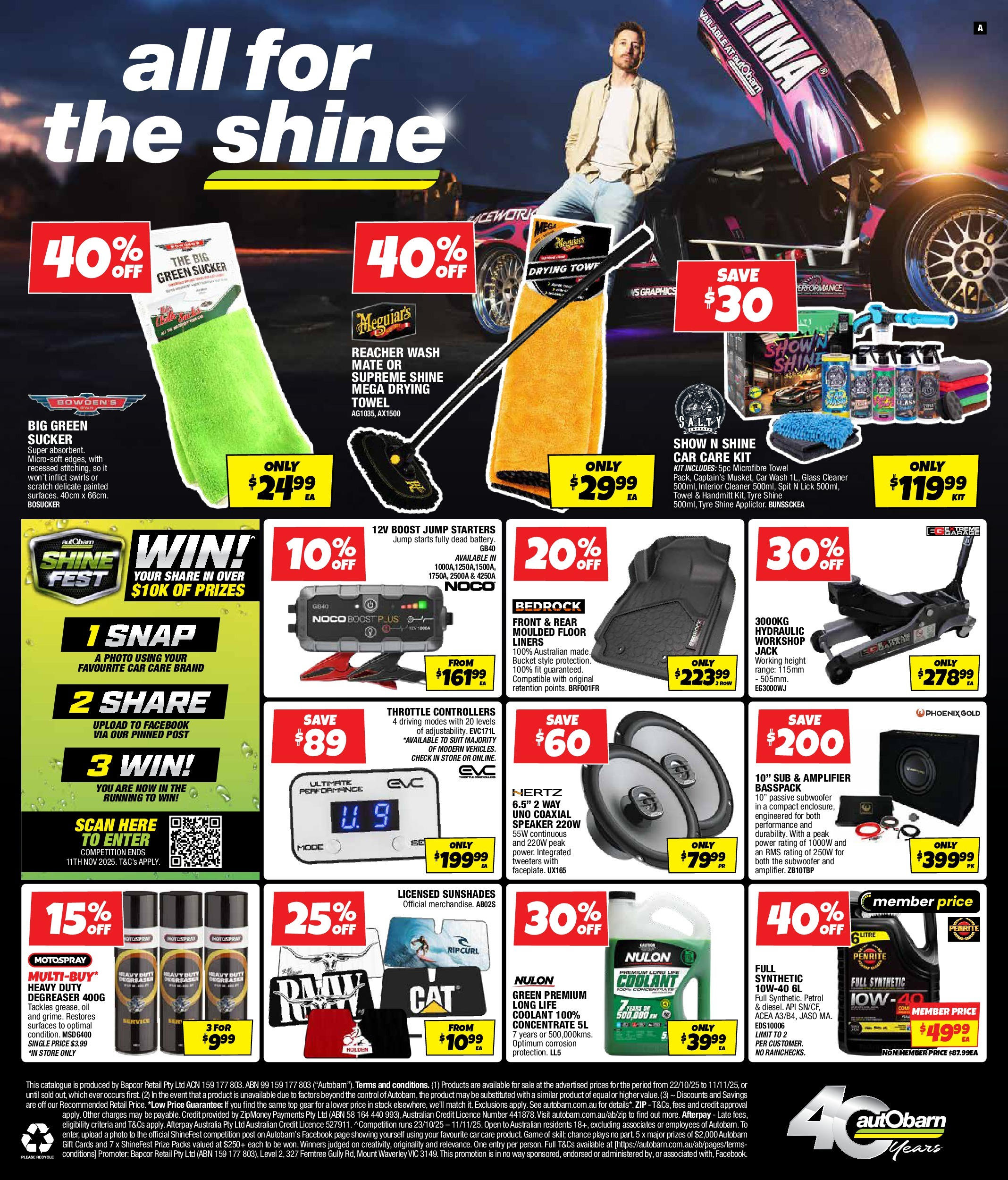 Local offers - All for the shine - 21/10/2025 > weekly / monthly specials | Page: 20 | Products: Bucket, Oil, Amplifier, Speaker