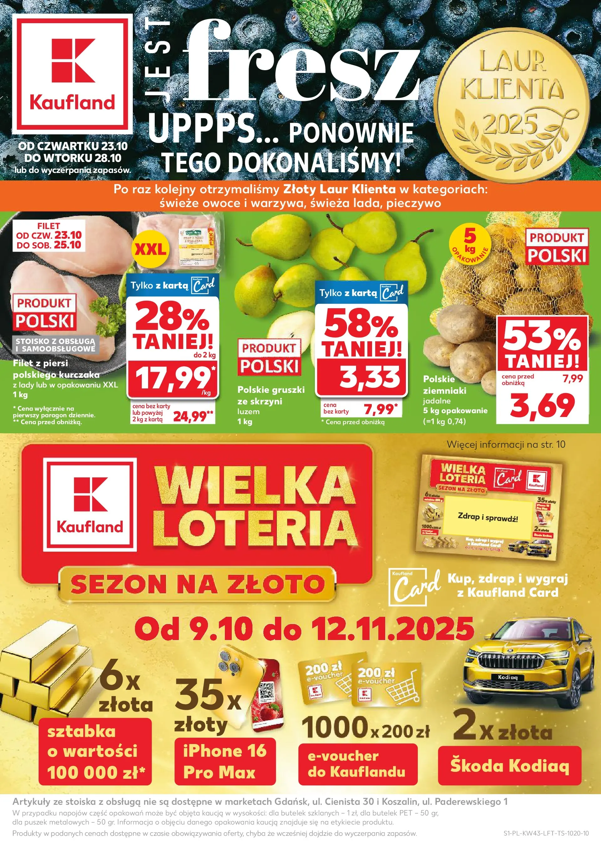 Kaufland gazetka od 23.10.2025 - od jutra PDF | Strona: 1