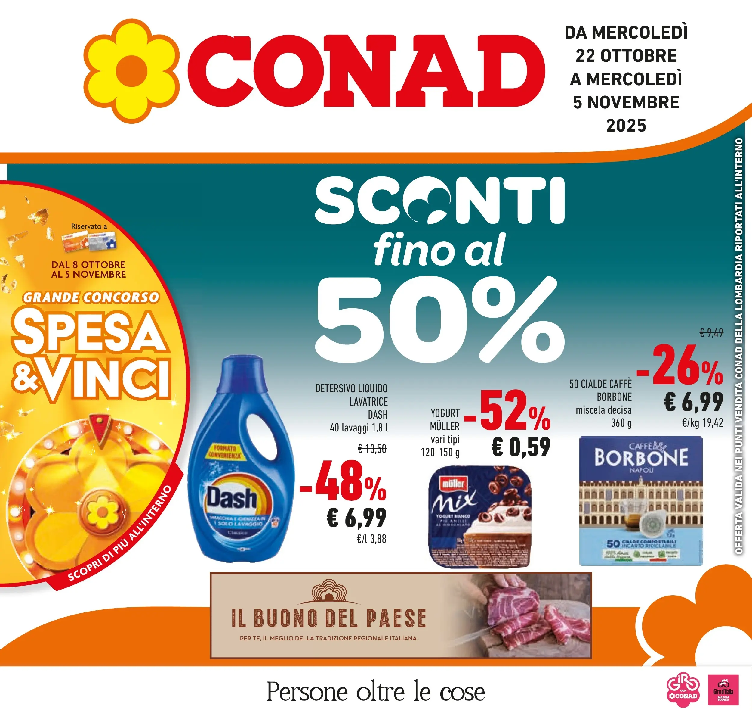 Volantino Conad dal 21/10/2025 > Anteprima | Pagina: 1 | Prodotti: Yogurt, Caffè, Lavatrice