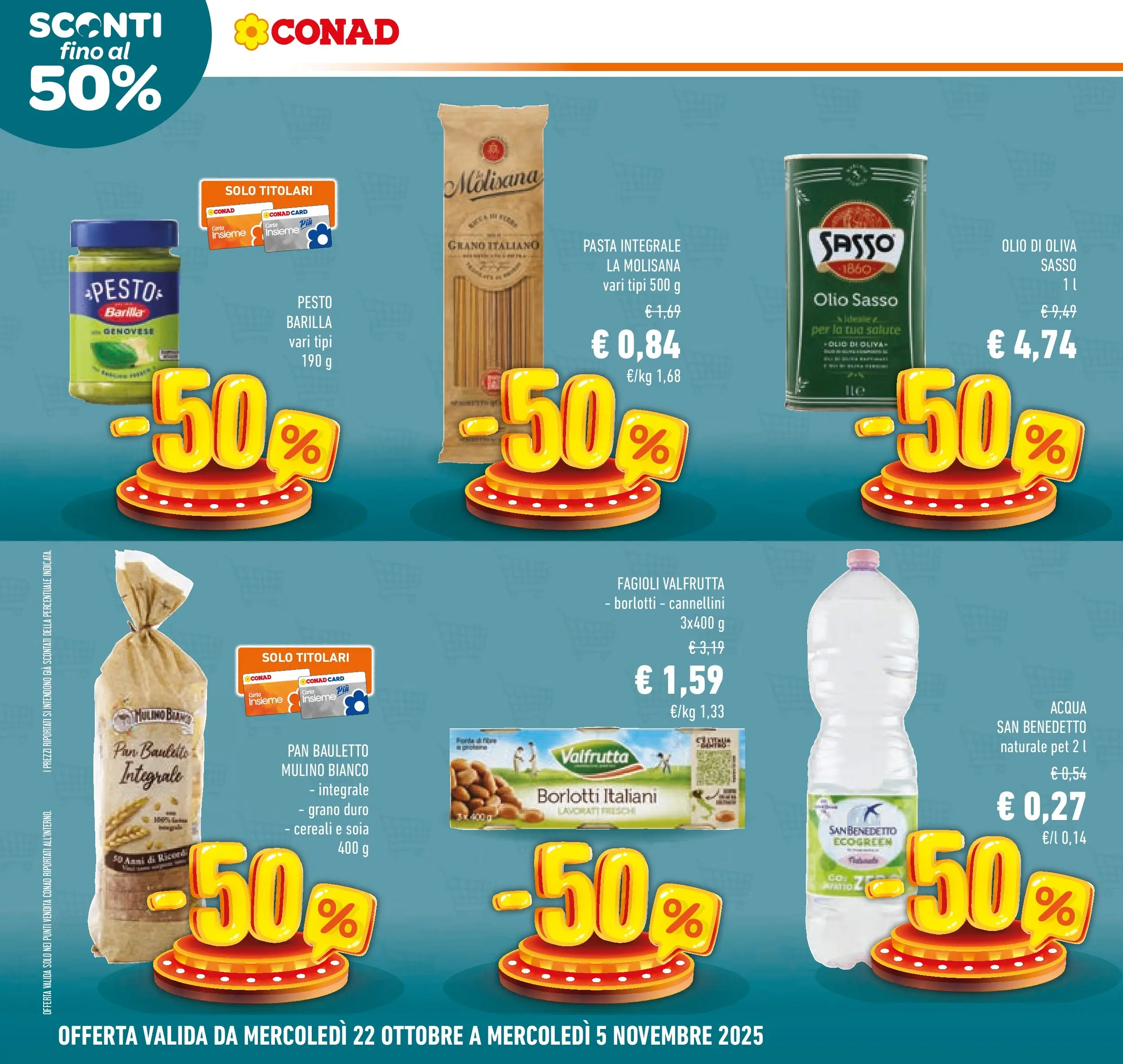 Volantino Conad dal 21/10/2025 > Anteprima | Pagina: 14 | Prodotti: Cereali, Cannellini, Acqua, Pasta