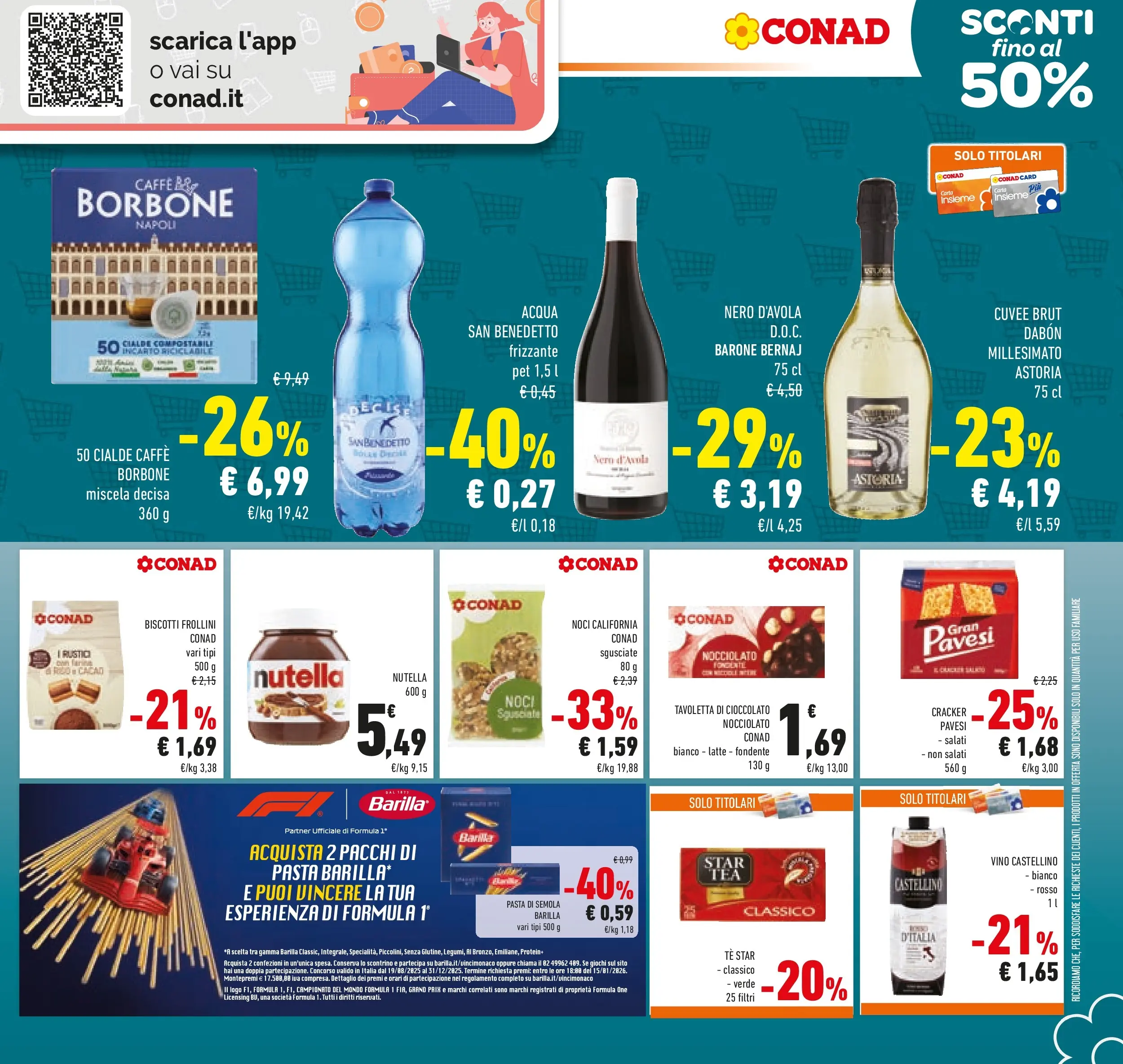 Volantino Conad dal 21/10/2025 > Anteprima | Pagina: 19 | Prodotti: Latte, Noci, Crackers, Rustici