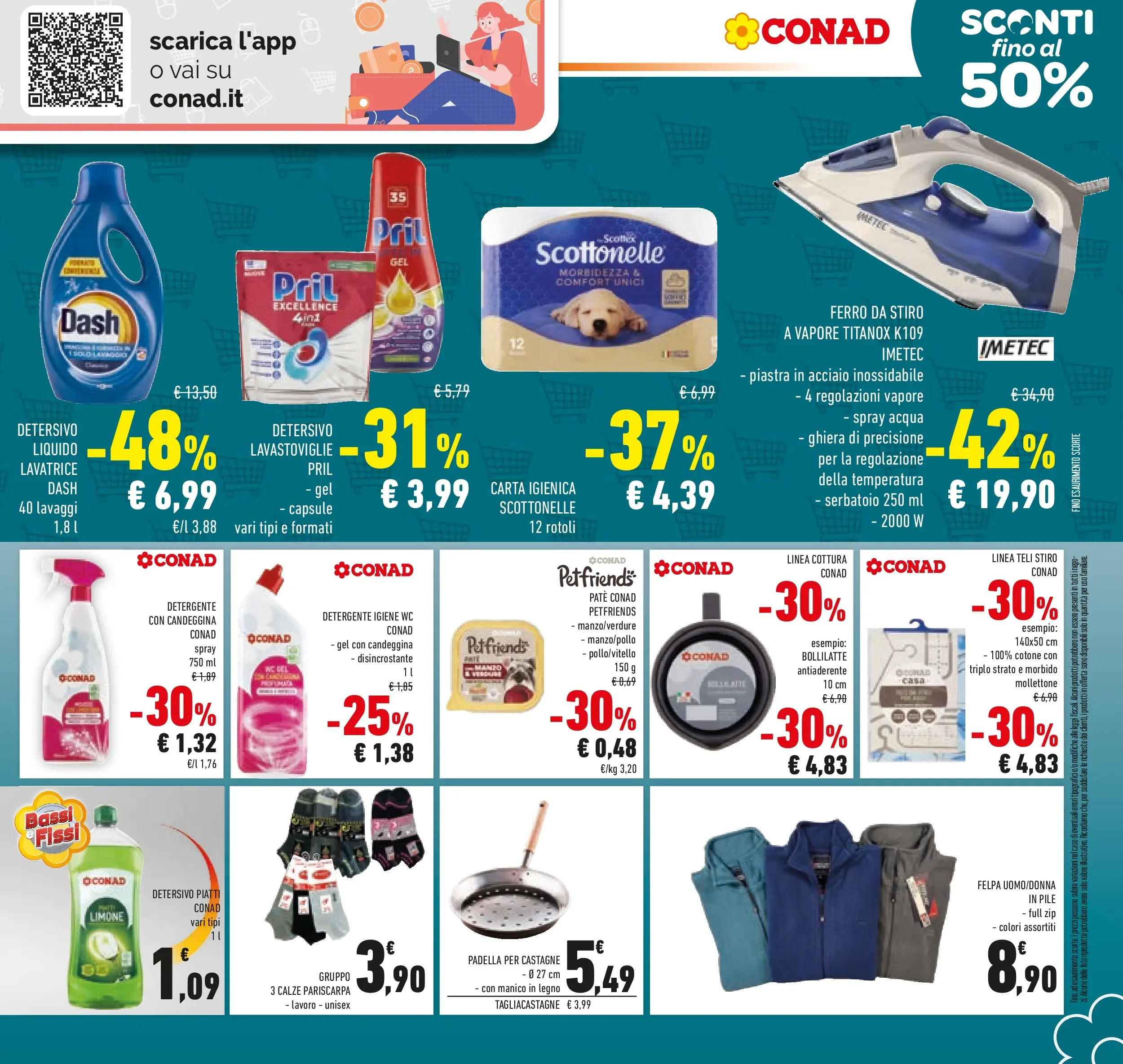 Volantino Conad dal 21/10/2025 > Anteprima | Pagina: 21 | Prodotti: Acqua, Lavatrice, Lavastoviglie, Padella