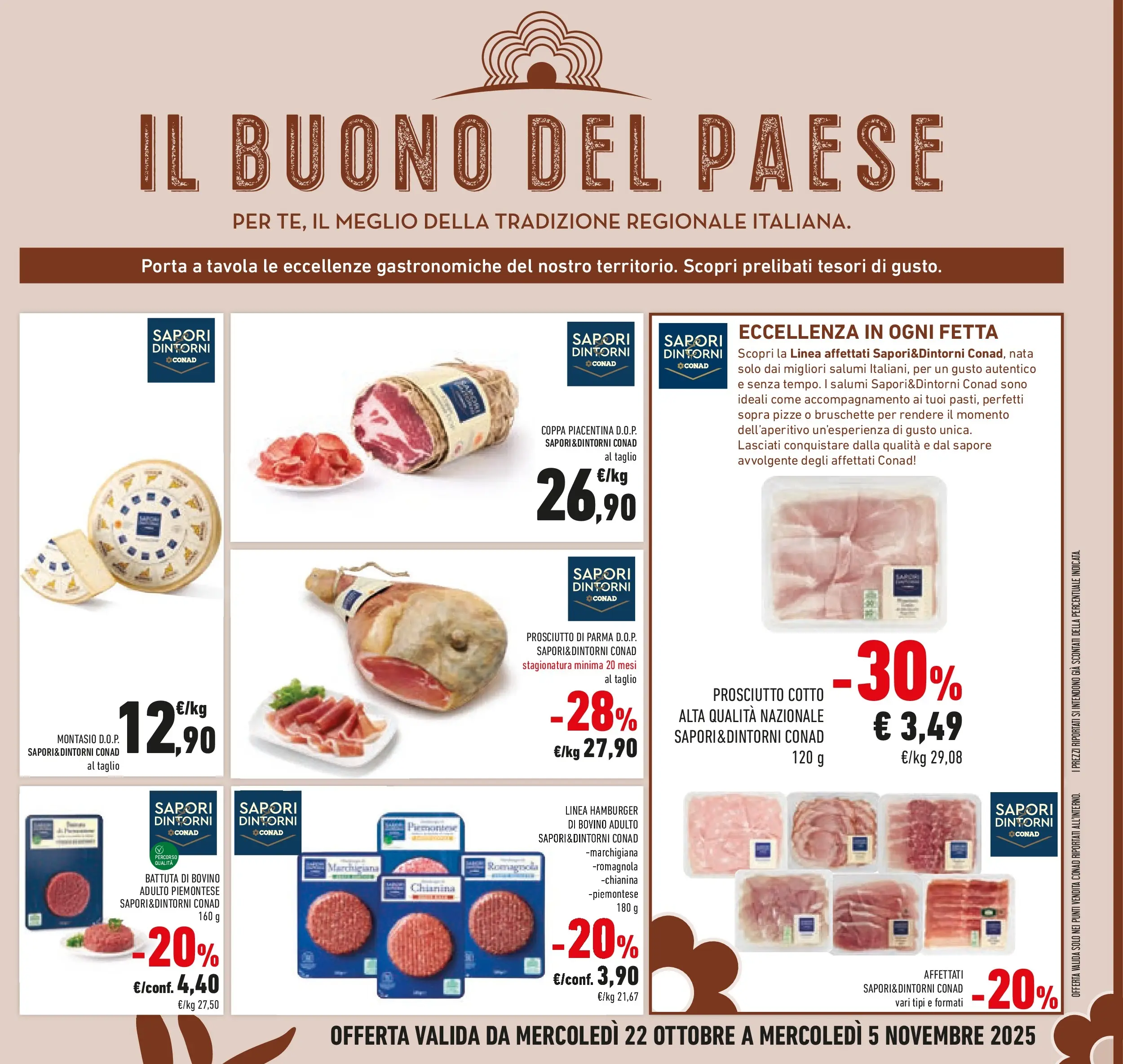 Volantino Conad dal 21/10/2025 > Anteprima | Pagina: 33 | Prodotti: Bovino, Prosciutto di Parma, Prosciutto, Hamburger