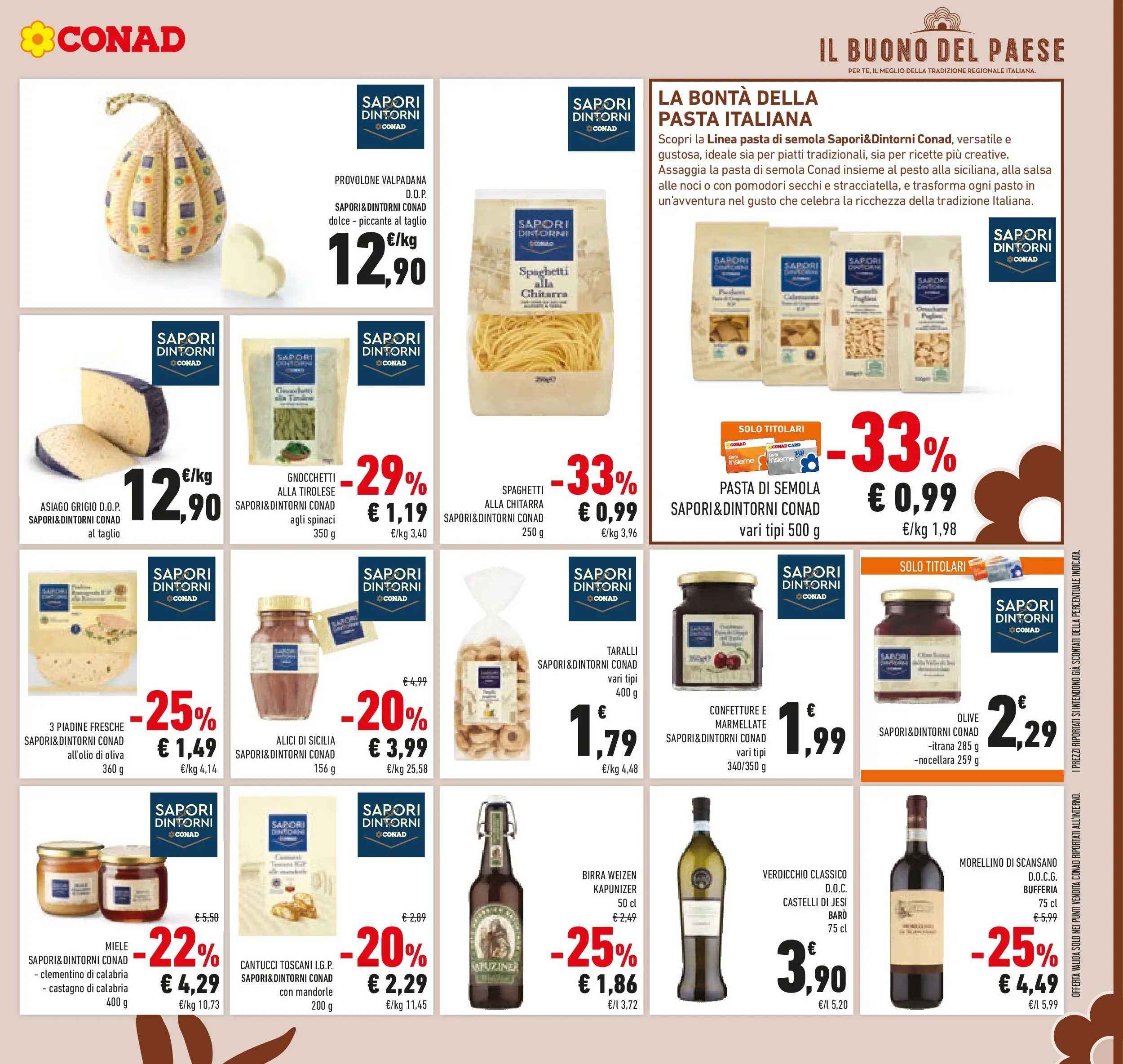 Volantino Conad dal 21/10/2025 > Anteprima | Pagina: 35 | Prodotti: Spinaci, Pesto, Miele, Alici