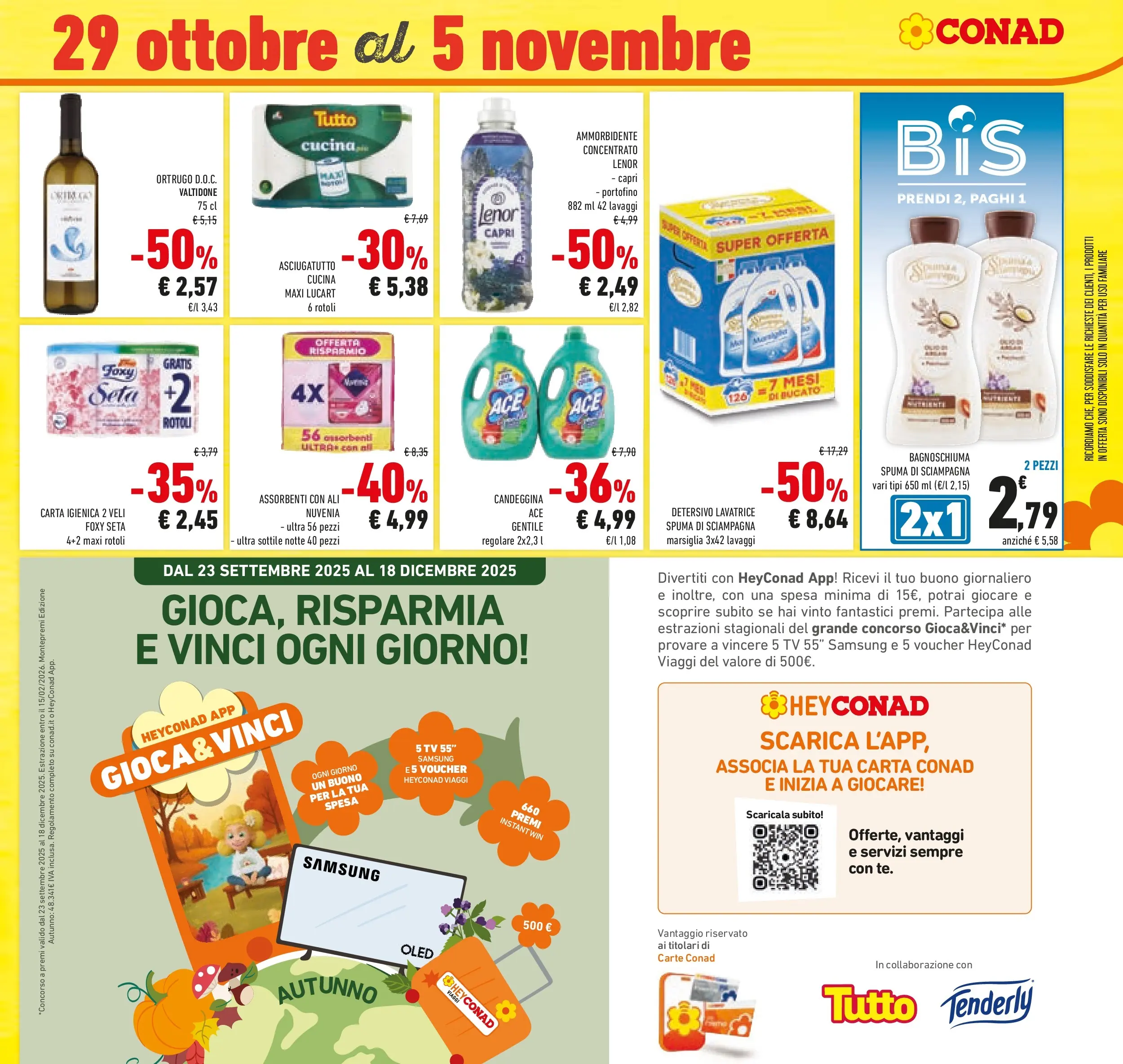 Volantino Conad dal 21/10/2025 > Anteprima | Pagina: 39 | Prodotti: Carta igienica, Bagnoschiuma, Candeggina, Samsung