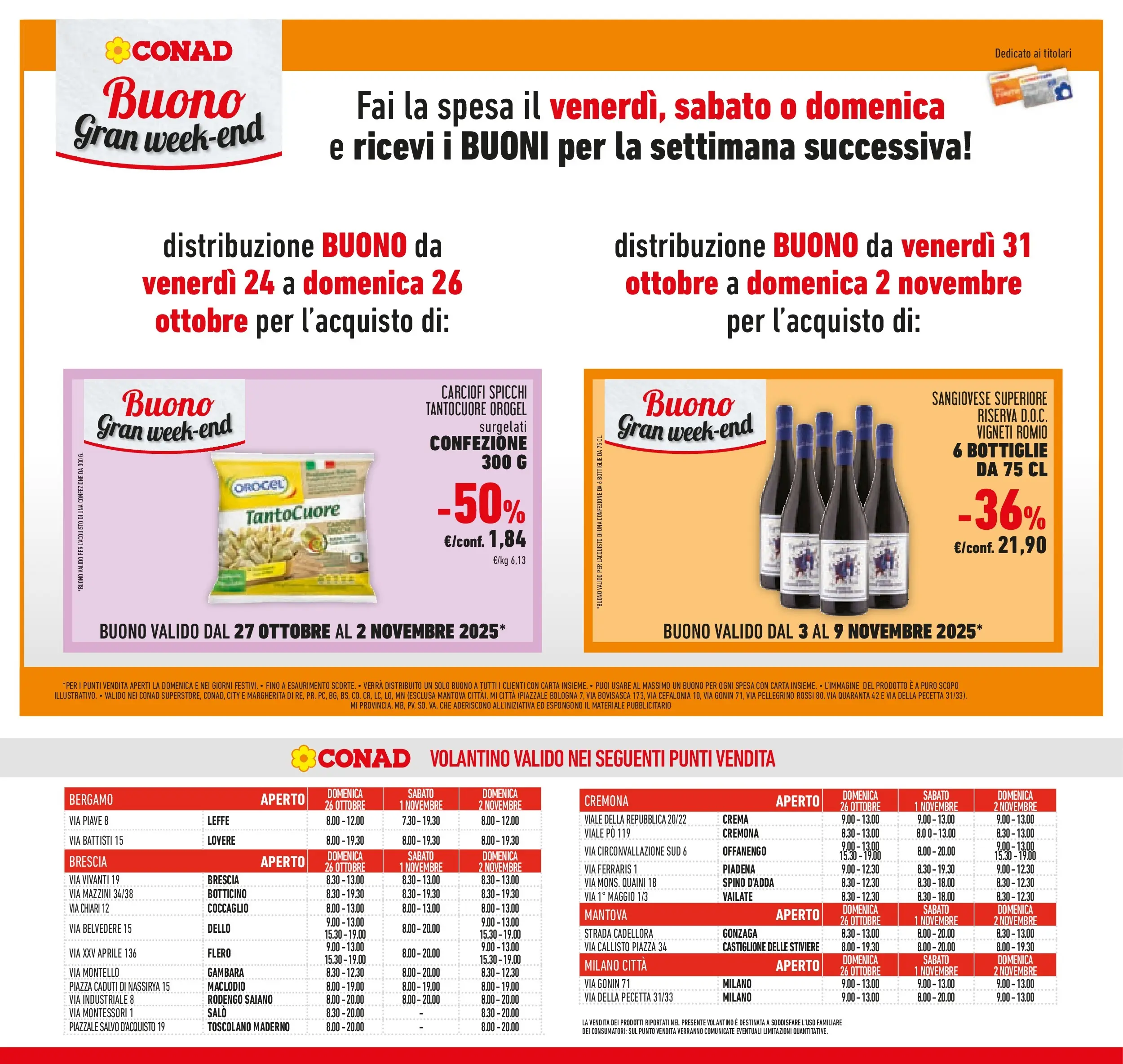 Volantino Conad dal 21/10/2025 > Anteprima | Pagina: 40 | Prodotti: Crema, Carciofi
