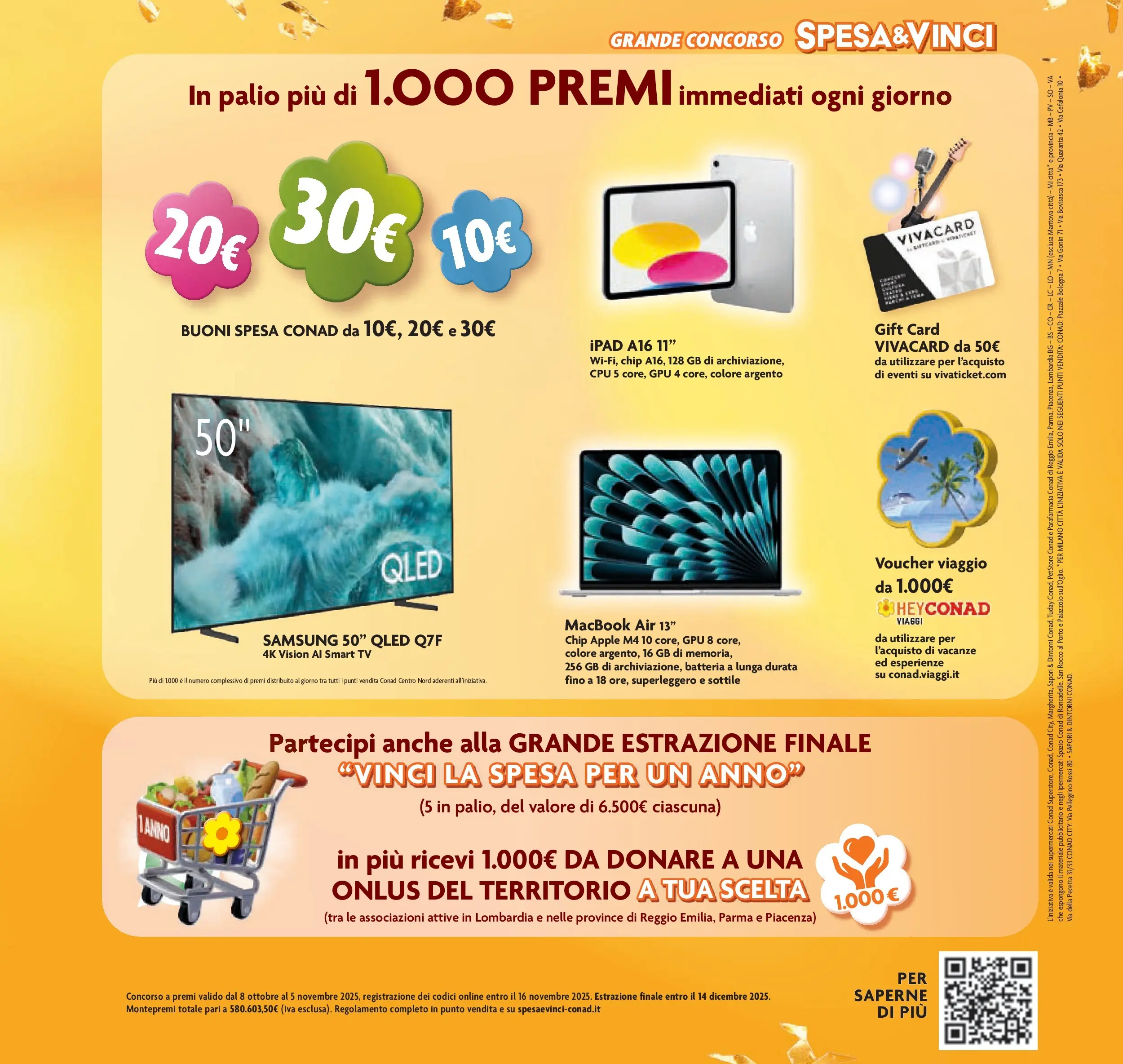Volantino Conad dal 21/10/2025 > Anteprima | Pagina: 3 | Prodotti: TV, Ipad, Macbook, Samsung
