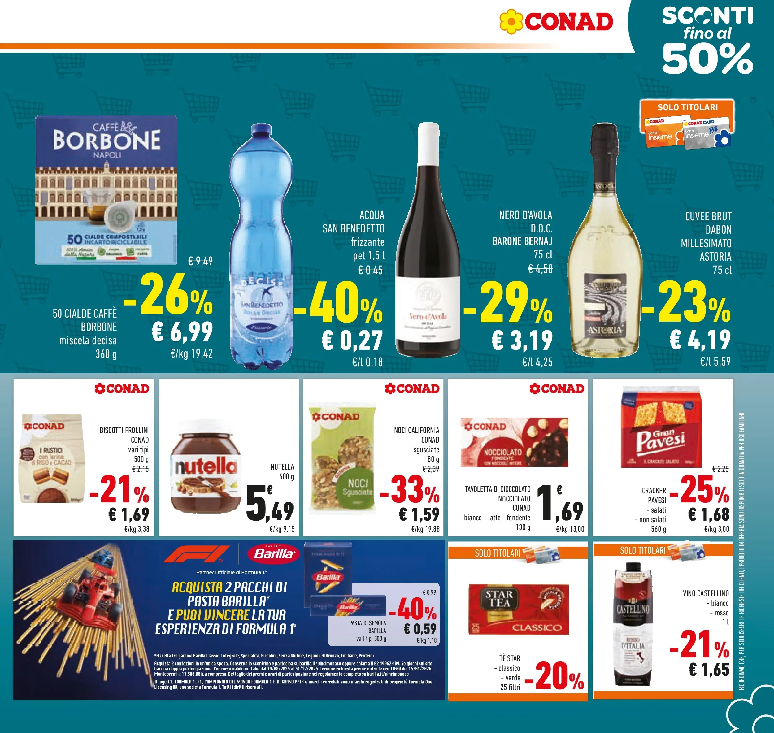 Volantino Conad dal 21/10/2025 > Anteprima | Pagina: 17 | Prodotti: Acqua, Latte, Vino, Nutella
