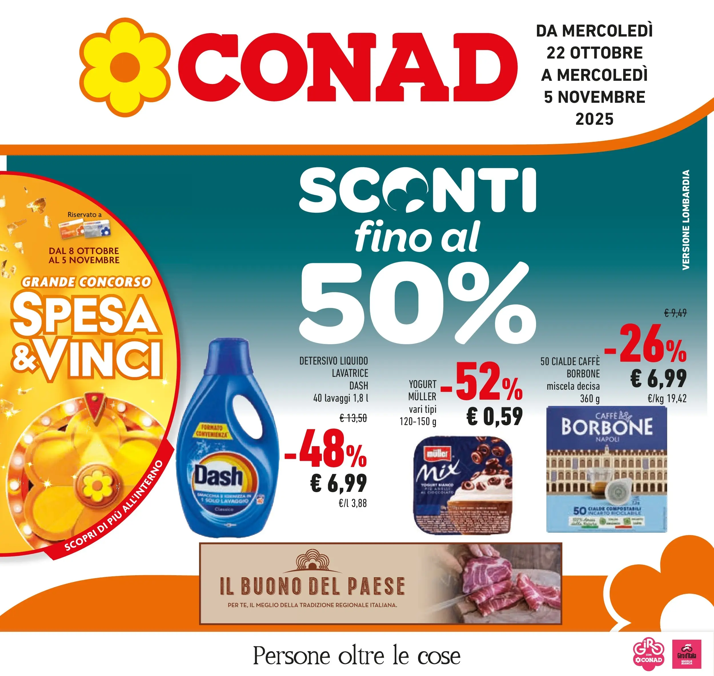 Volantino Conad dal 21/10/2025 > Anteprima | Pagina: 1 | Prodotti: Yogurt, Caffè, Lavatrice