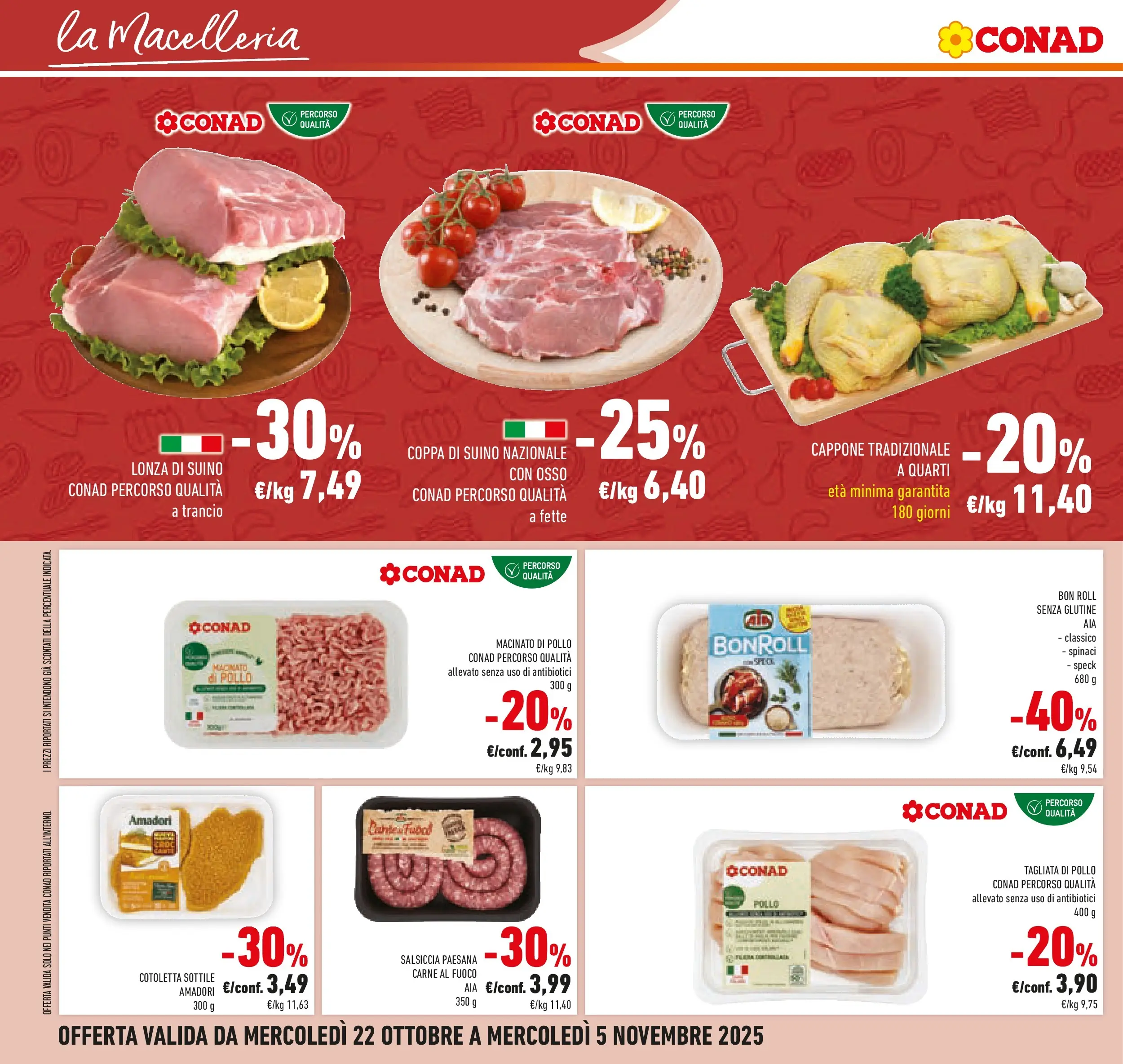 Volantino Conad dal 21/10/2025 > Anteprima | Pagina: 32 | Prodotti: Speck, Pollo, Spinaci, Macinato
