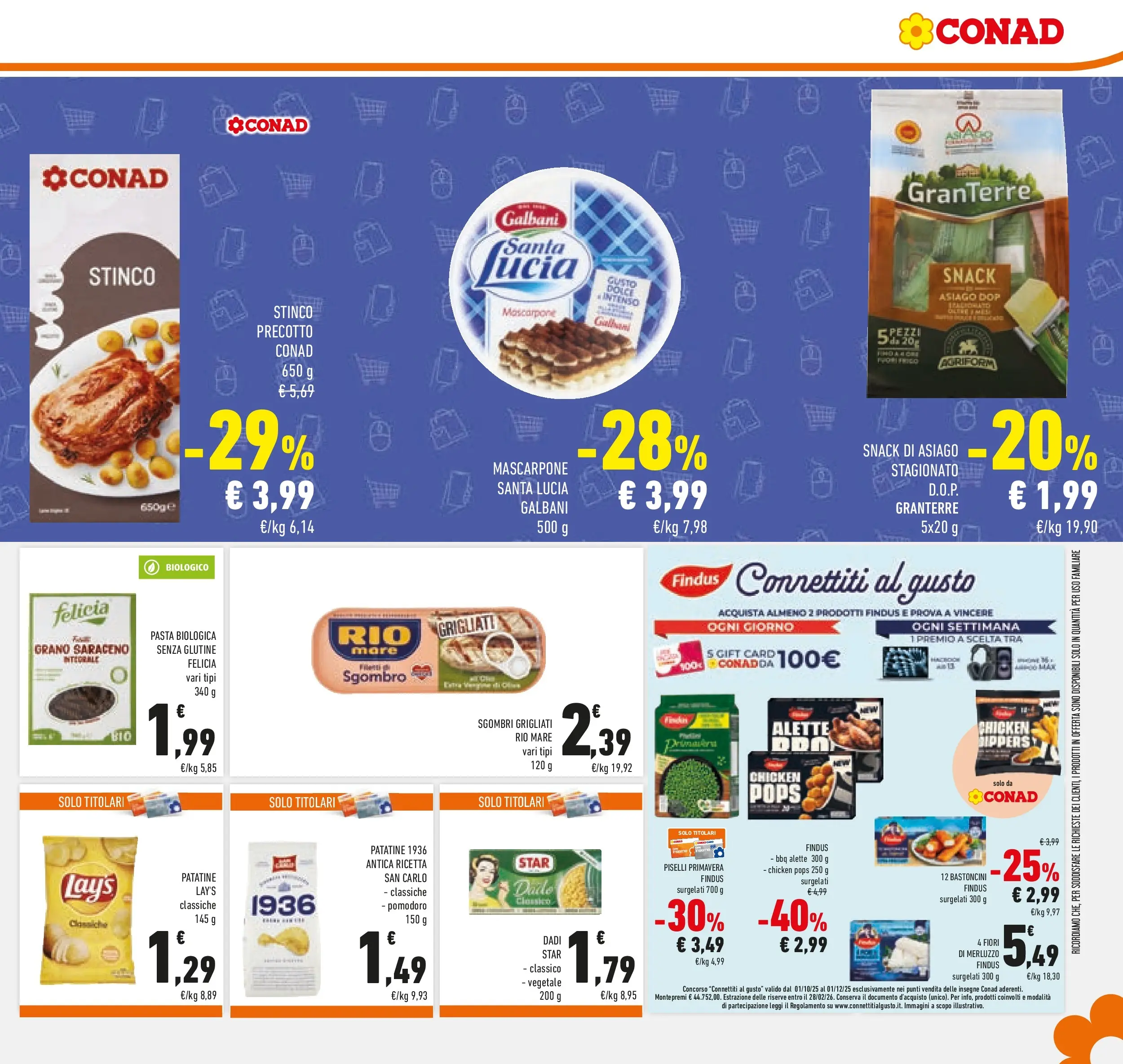 Volantino Conad dal 21/10/2025 > Anteprima | Pagina: 37 | Prodotti: Merluzzo, Patatine, Pomodoro, Pasta