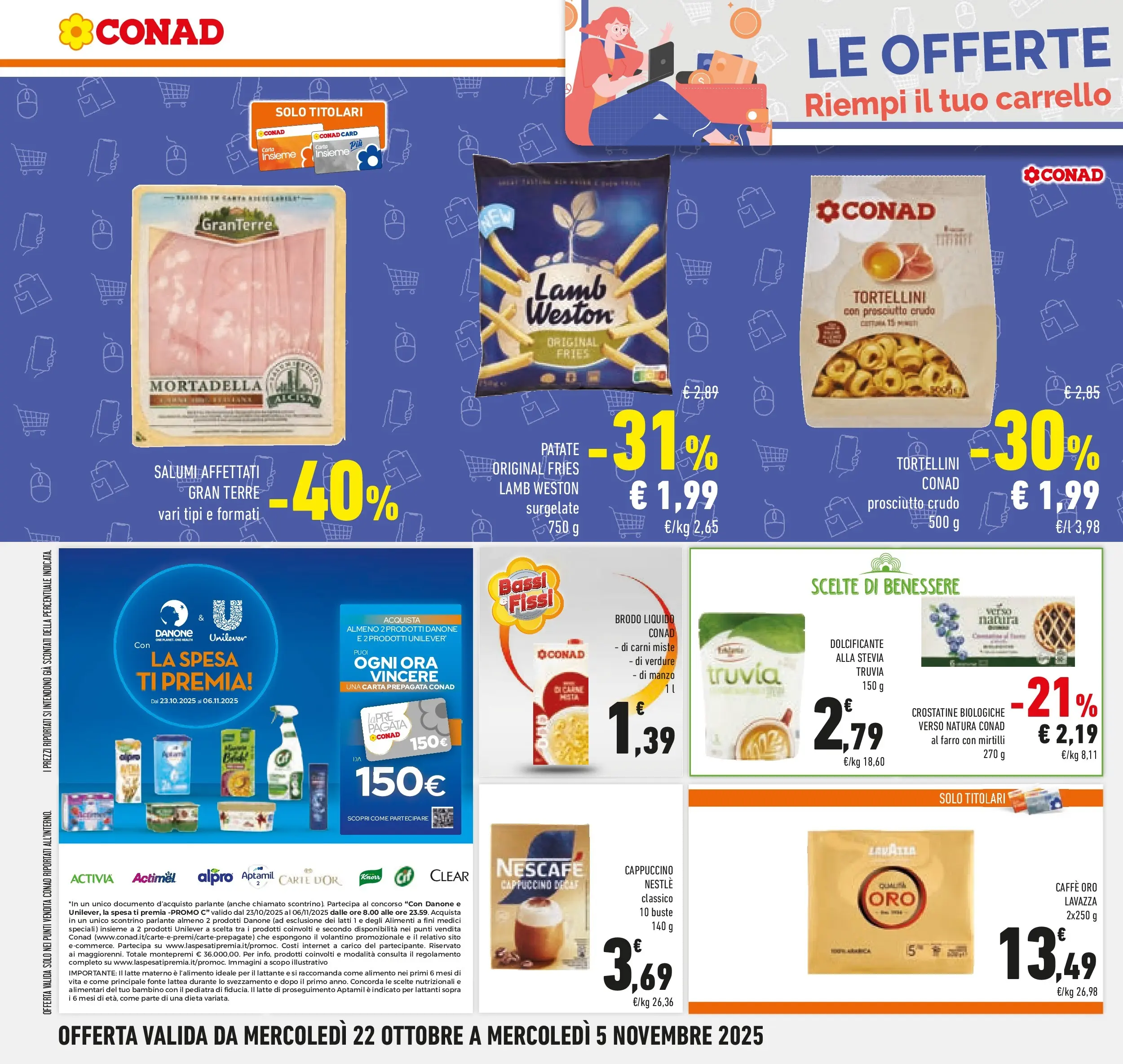 Volantino Conad dal 21/10/2025 > Anteprima | Pagina: 38 | Prodotti: Prosciutto Crudo, Latte, Prosciutto, Crostatine