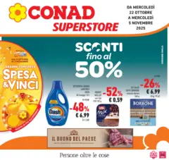 Anteprima del volantino Conad - Sconti fino al 50% valido a partire dal 22.10.2025