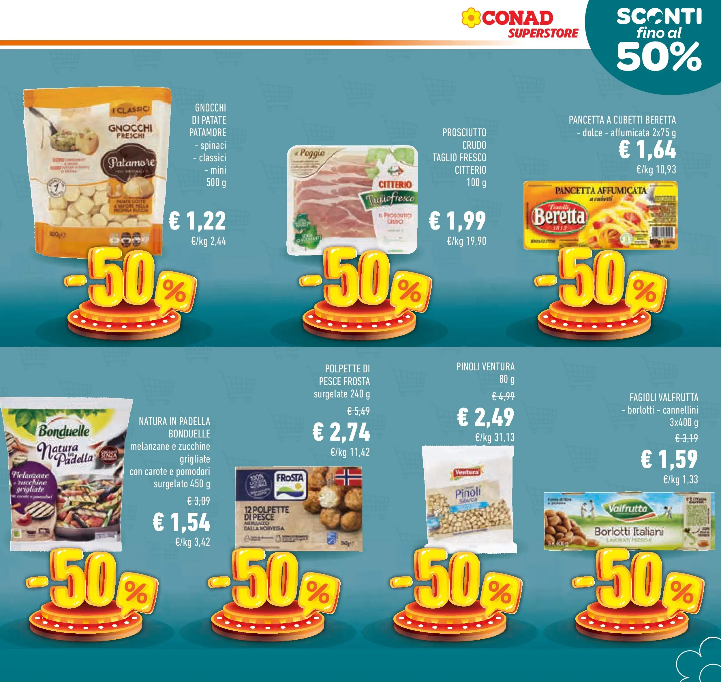 Volantino Conad dal 21/10/2025 > Anteprima | Pagina: 11 | Prodotti: Merluzzo, Cannellini, Patate, Spinaci