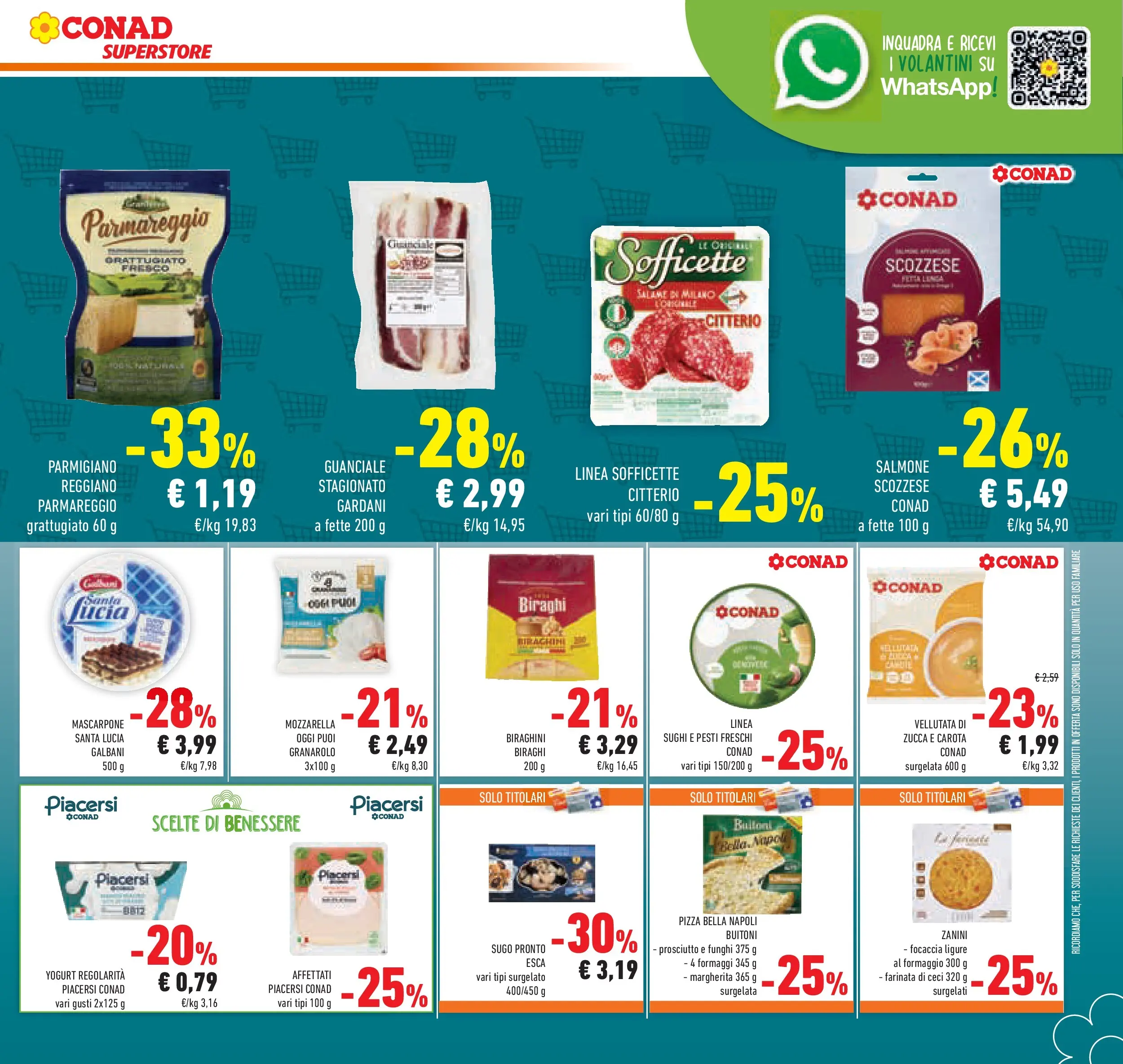 Volantino Conad dal 21/10/2025 > Anteprima | Pagina: 17 | Prodotti: Focaccia, Mozzarella, Pasta, Sugo