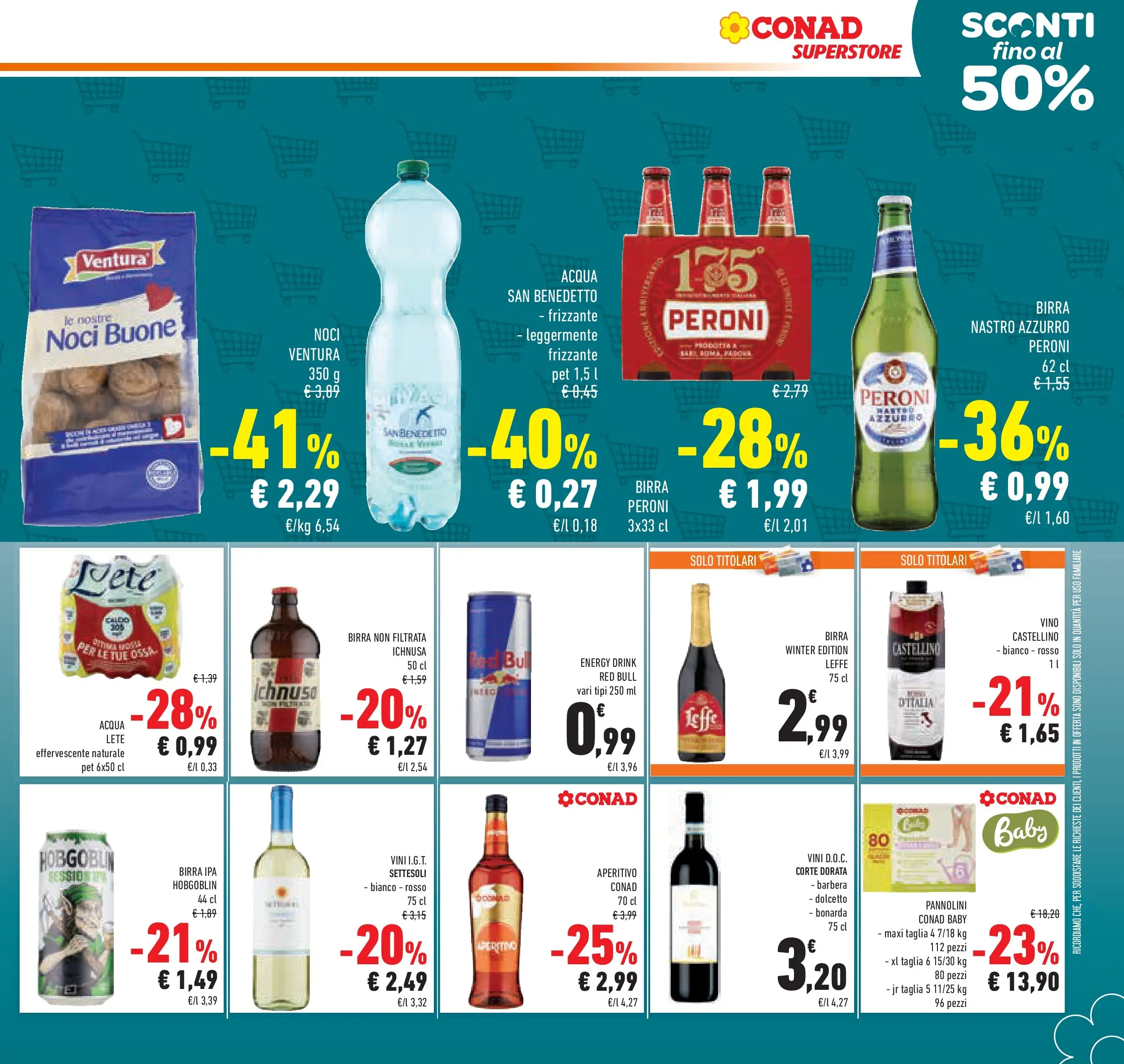 Volantino Conad dal 21/10/2025 > Anteprima | Pagina: 21 | Prodotti: Acqua Lete, Acqua, Vino, Aperitivo