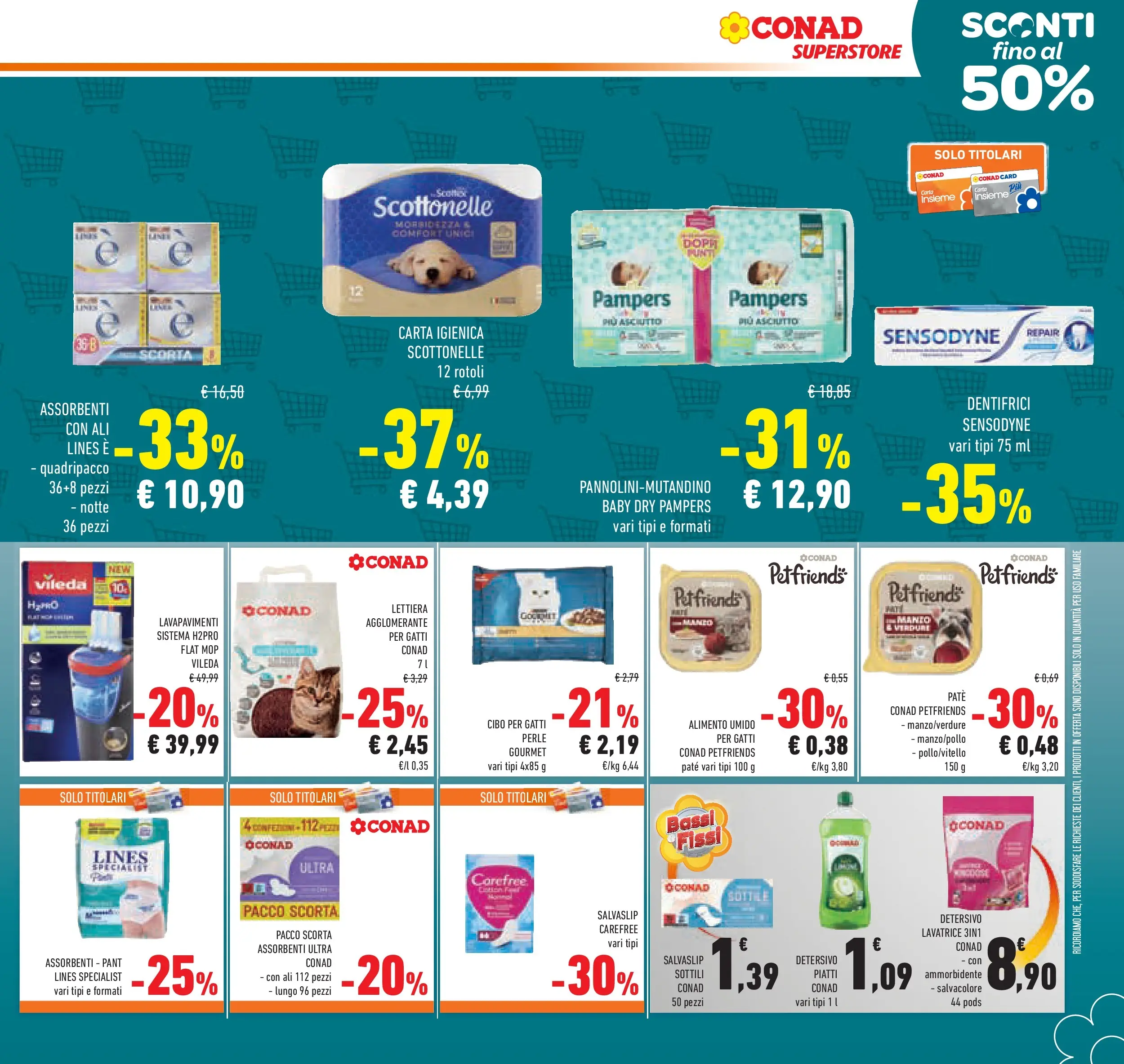 Volantino Conad dal 21/10/2025 > Anteprima | Pagina: 23 | Prodotti: Paté, Carta igienica, Ammorbidente, Verdure
