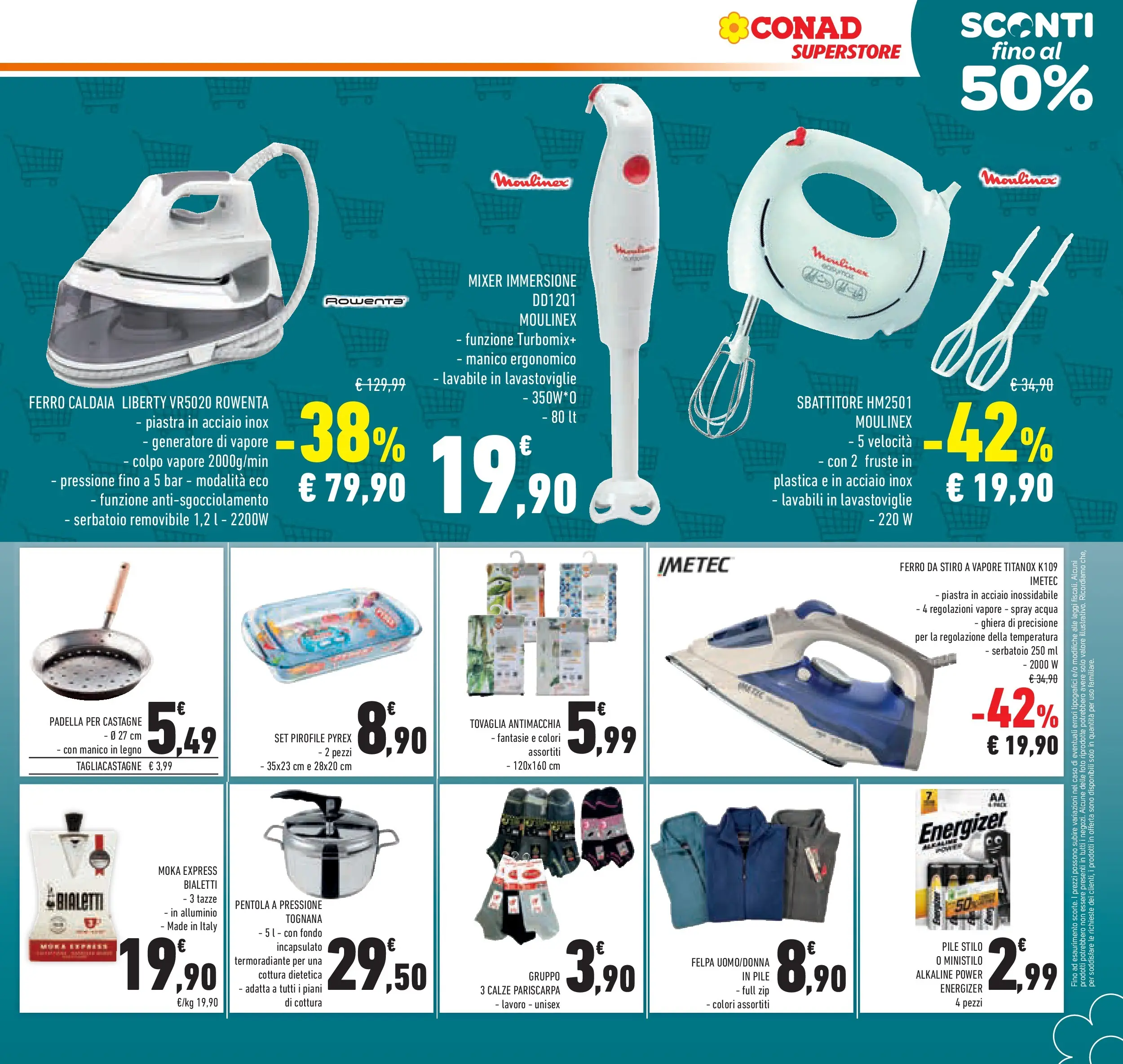 Volantino Conad dal 21/10/2025 > Anteprima | Pagina: 25 | Prodotti: Sbattitore, Felpa, Mixer, Tovaglia