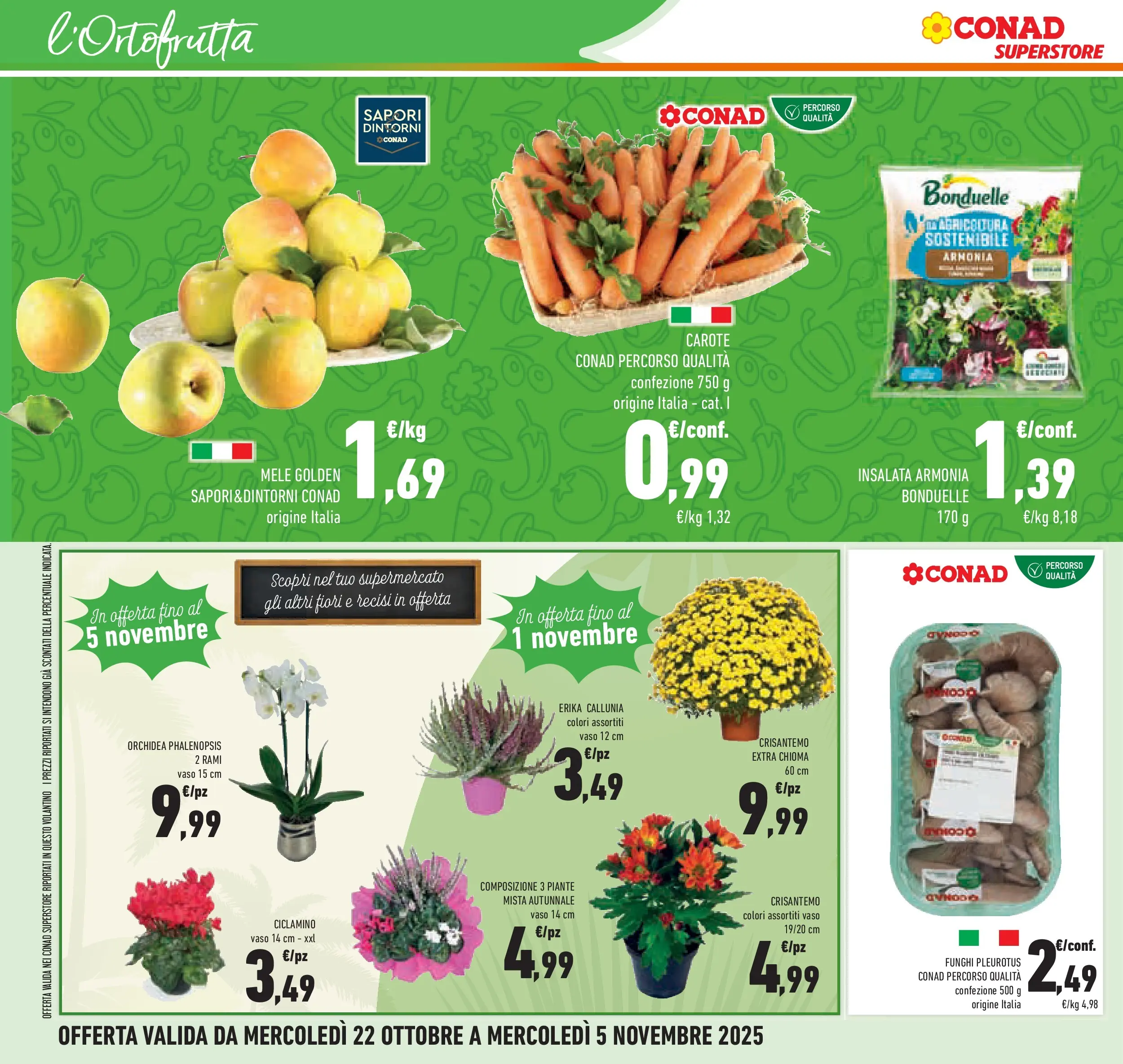 Volantino Conad dal 21/10/2025 > Anteprima | Pagina: 28 | Prodotti: Mele, Insalata, Carote, Vaso