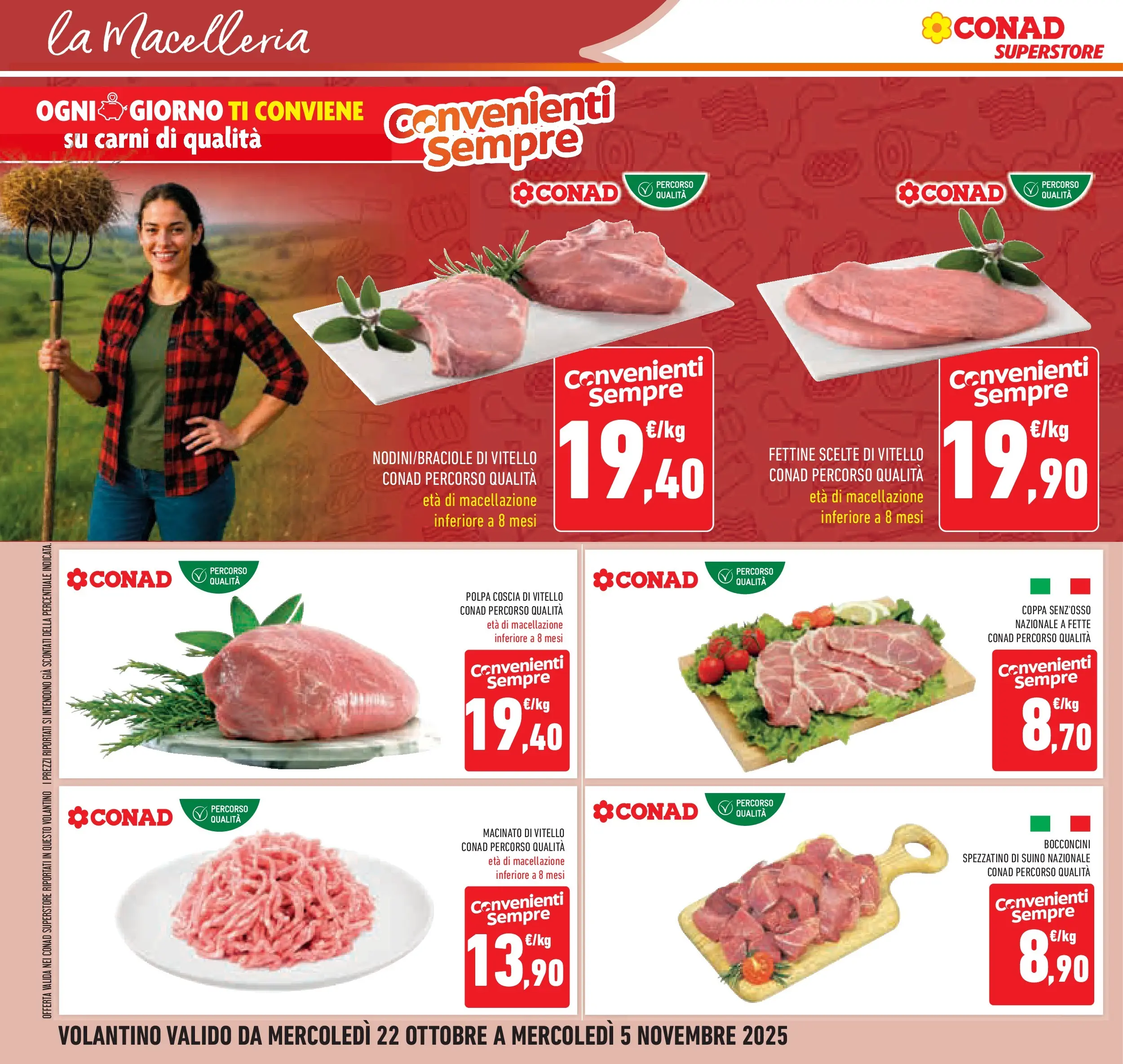 Volantino Conad dal 21/10/2025 > Anteprima | Pagina: 30 | Prodotti: Suino, Vitello, Macinato